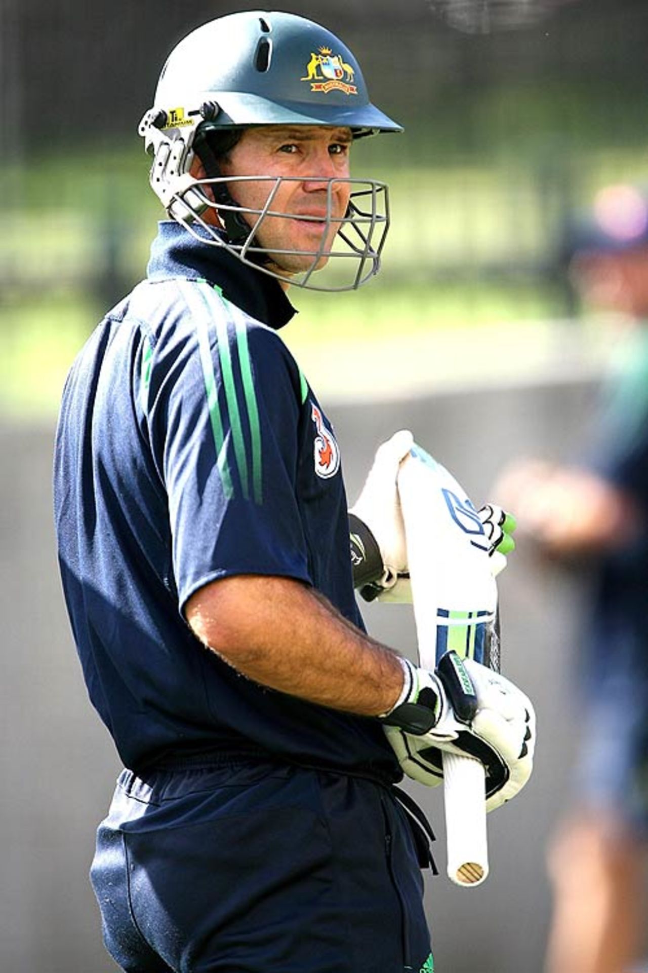 Ricky Ponting at Australia's net session, Melbourne, January 31, 2008