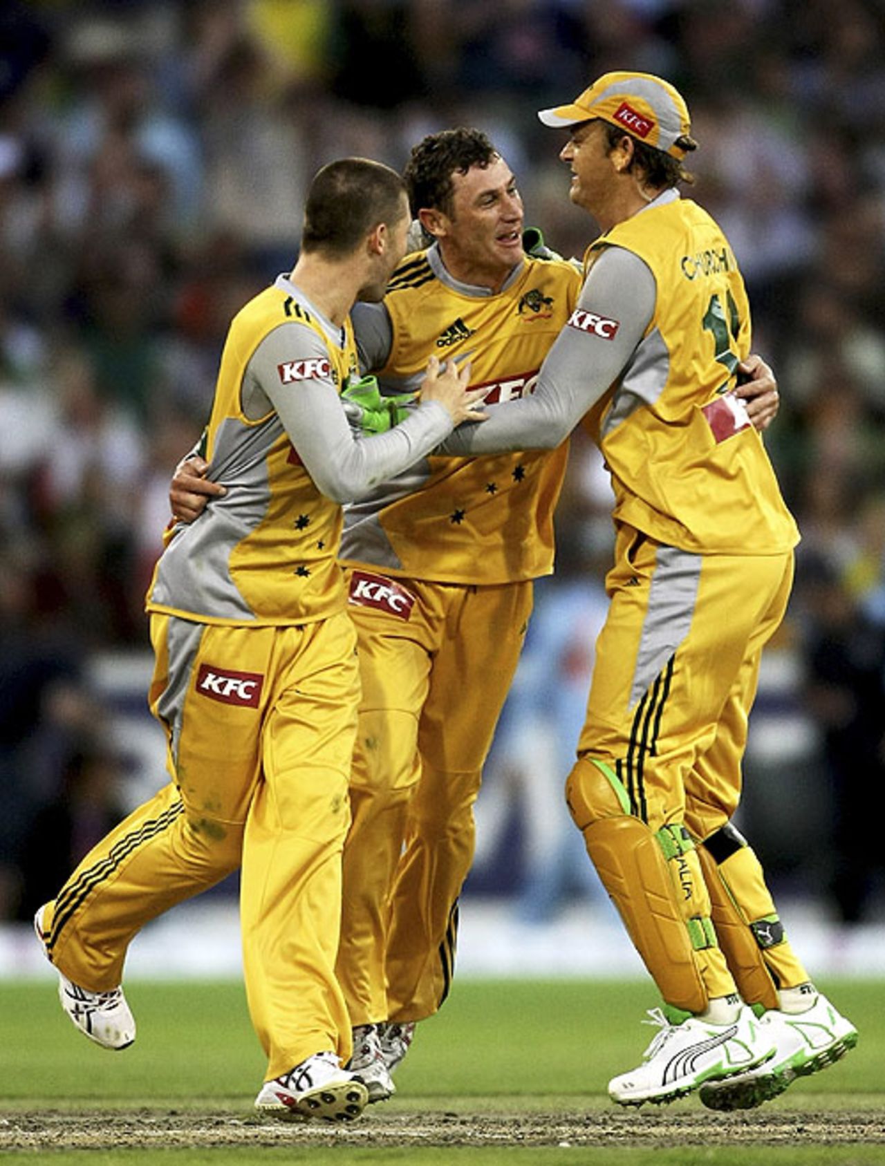 David Hussey picked up his first international wicket, Australia v India, Twenty20 international, Melbourne, February 1, 2008