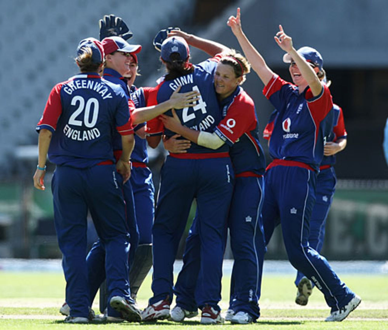 Emily Gunn ran out Alex Blackwell for 10, Australia v England, women's Twenty20, Melbourne, February 1, 2008