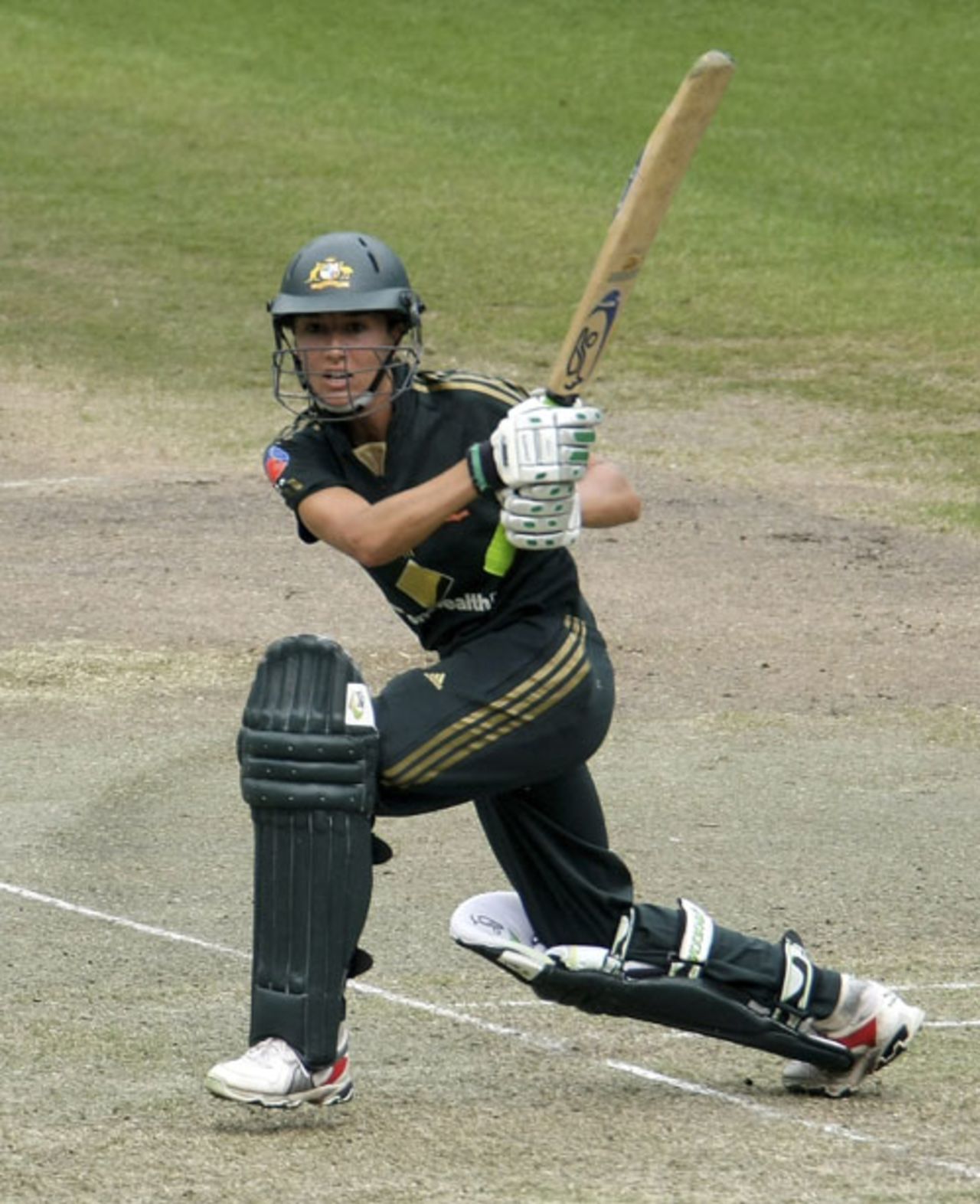 Sarah Andrews works the ball to the leg side, Australia Women v England Women, 1st ODI, Melbourne, February 3, 2008 

