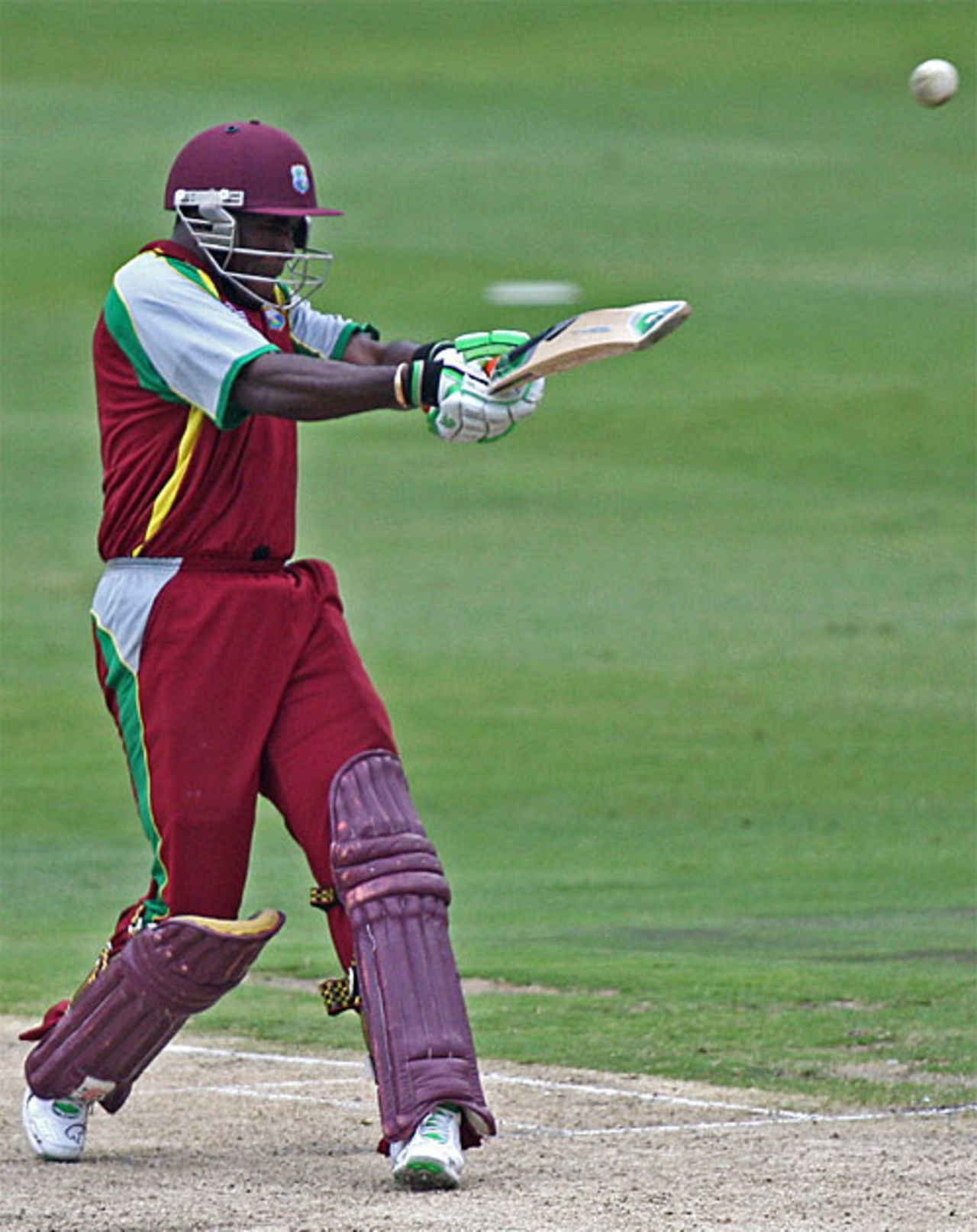 Rawl Lewis prepares to pull a huge six, South Africa v West Indies, 5th ODI, Johannesburg, February 3, 2008