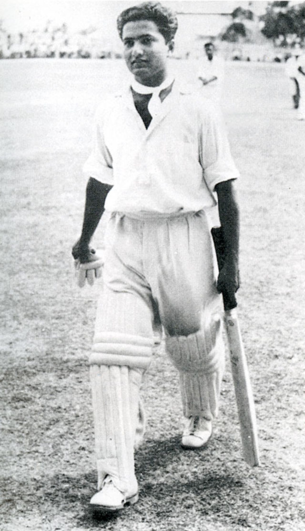 Hanif Mohammad walks back after his epic 337, West Indies v Pakistan, 1st Test, Barbados, January 23, 1958