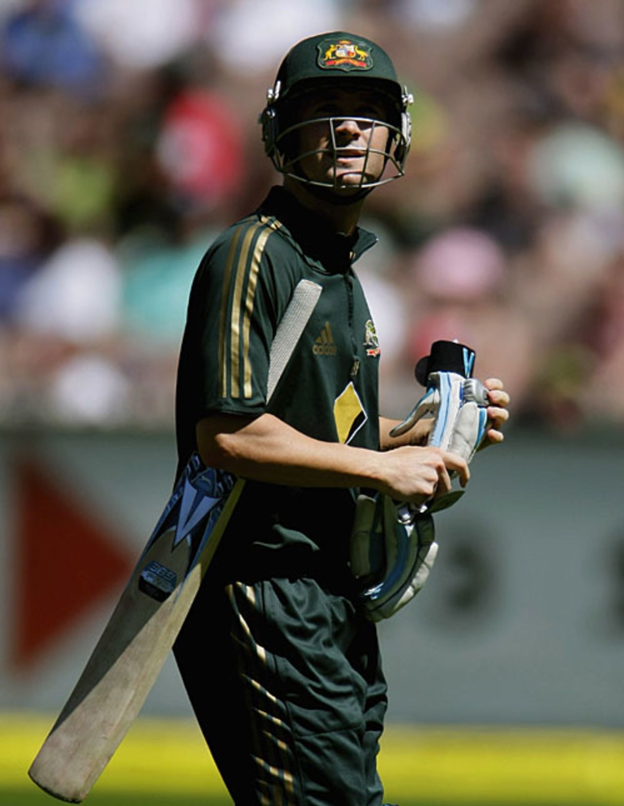 Michael Clarke was dismissed for 11, Australia v India, CB Series, 4th ODI, Melbourne, February 10, 2008