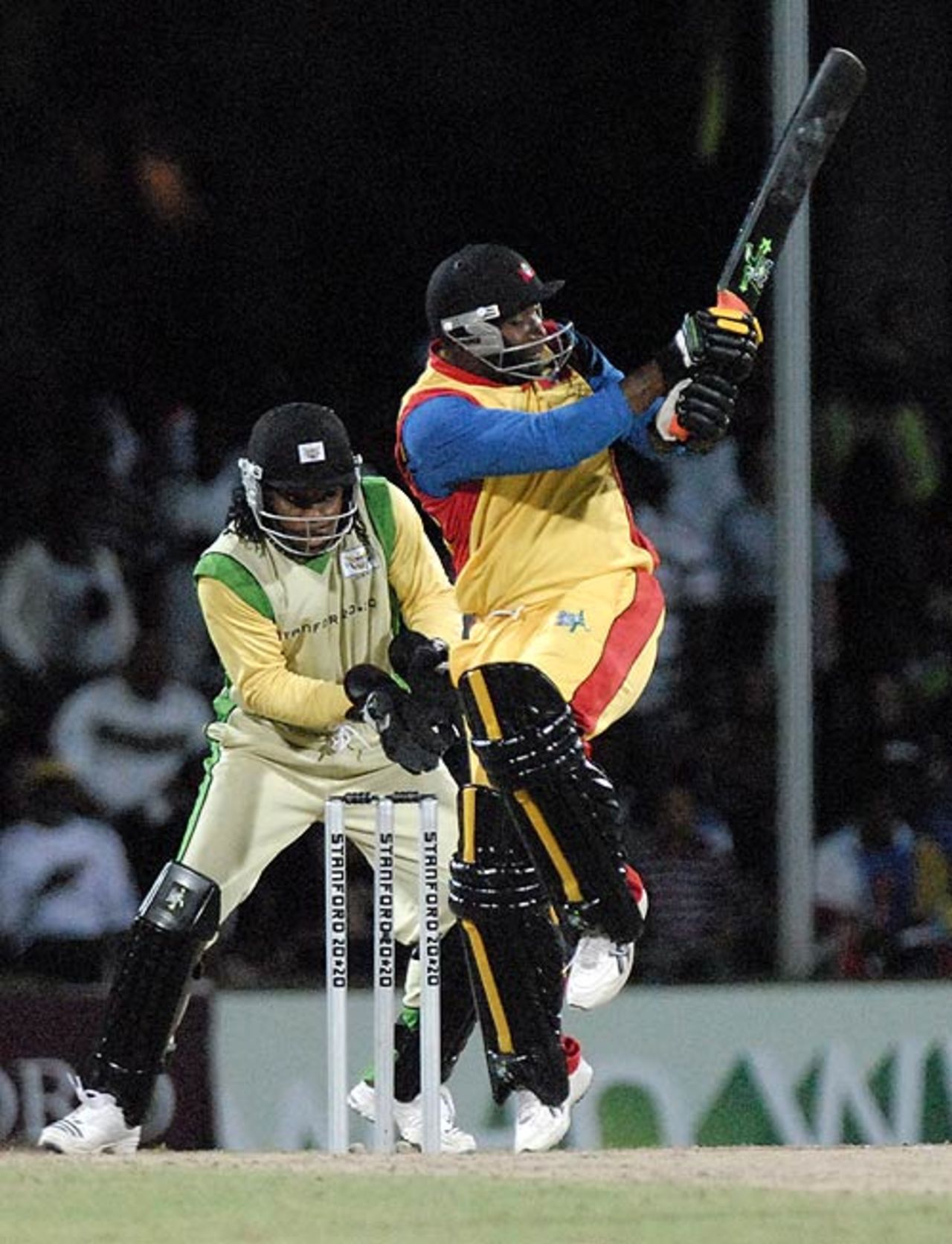 Wilden Cornwall pulls during his 30, Antigua and Barbuda v United States Virgin Islands, Stanford 20/20, 12th match, Coolidge, February 9, 2008