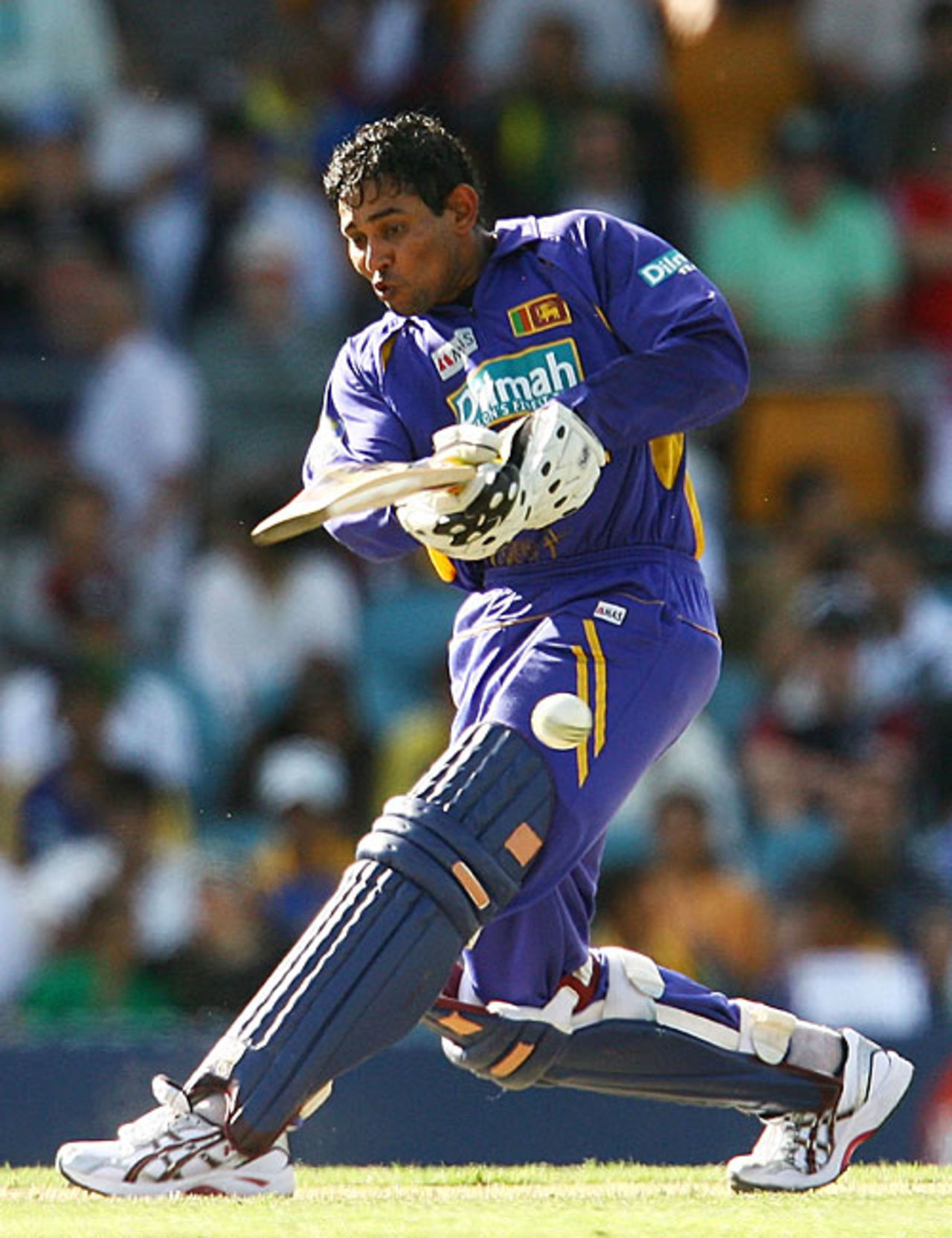 Tillakaratne Dilshan plays a shot to the leg side, India v Sri Lanka, CB Series, 5th ODI, Canberra, February 12, 2008 
