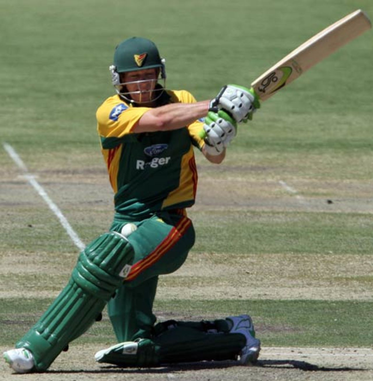 Tim Paine tries for a slog-sweep, South Australia v Tasmania, FR Cup, Adelaide, February 13, 2008