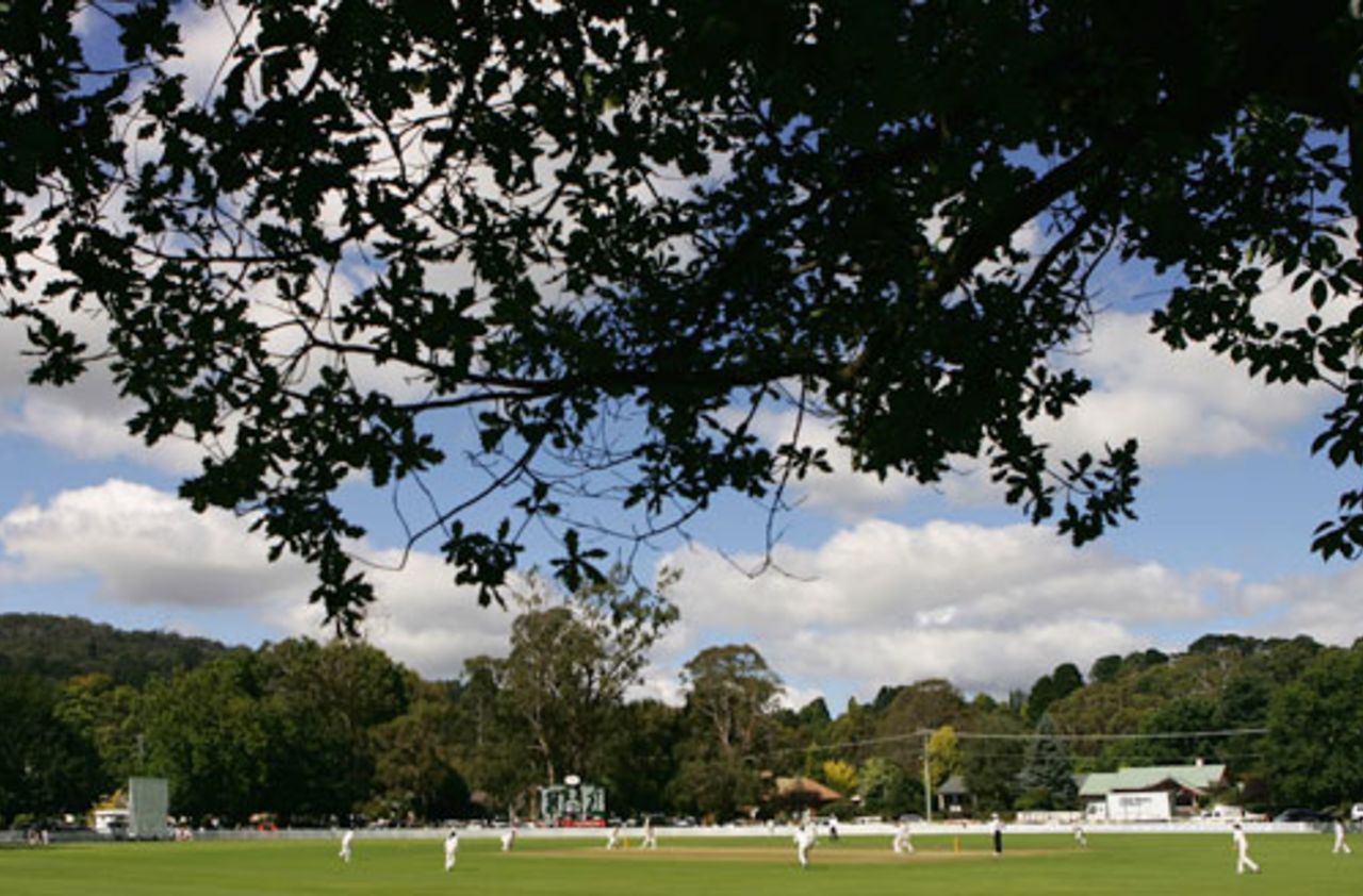 A picturesque view of the Bradman Oval, Australia v England, only Test, Bowral, February 15, 2008