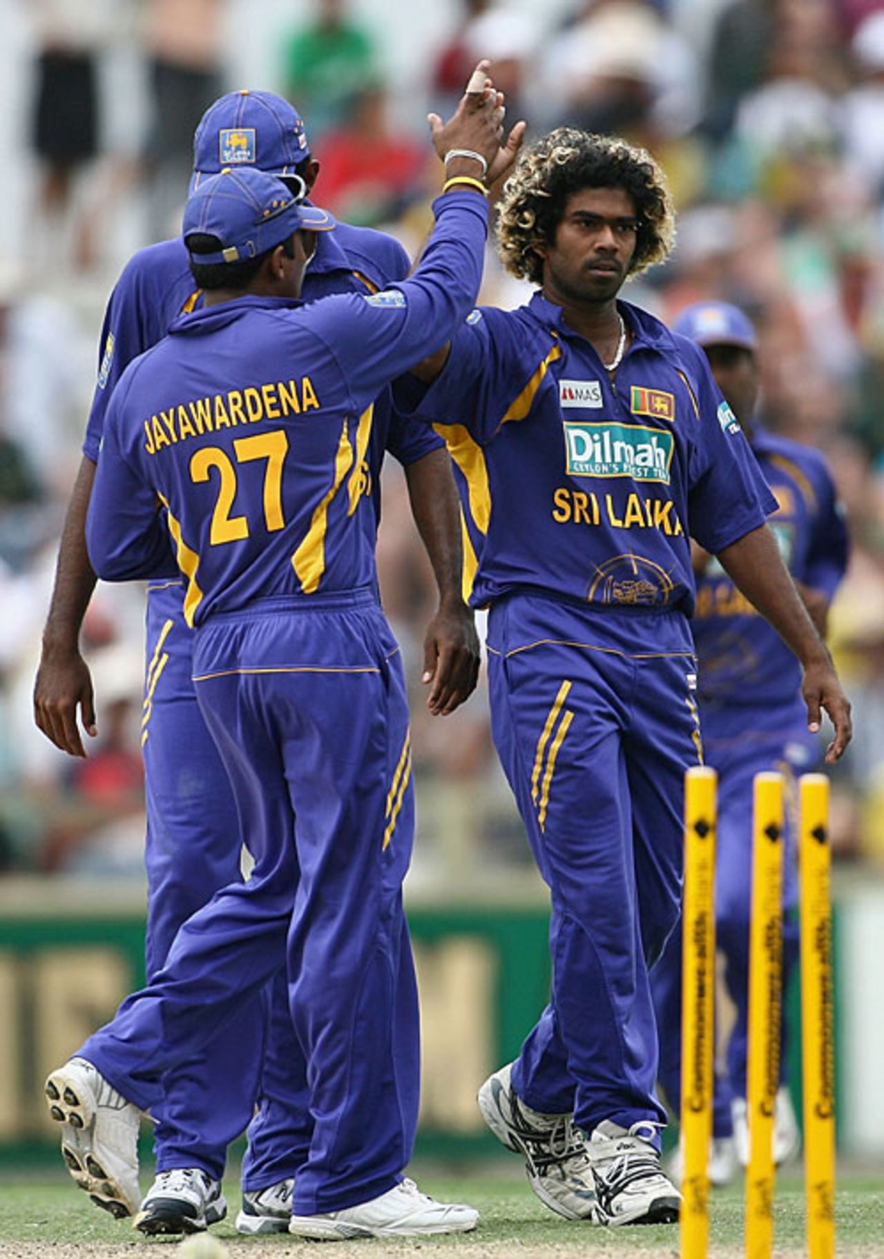 Lasith Malinga picked up four wickets, Australia v Sri Lanka, 6th Match, CB Series, Perth, February 15, 2008