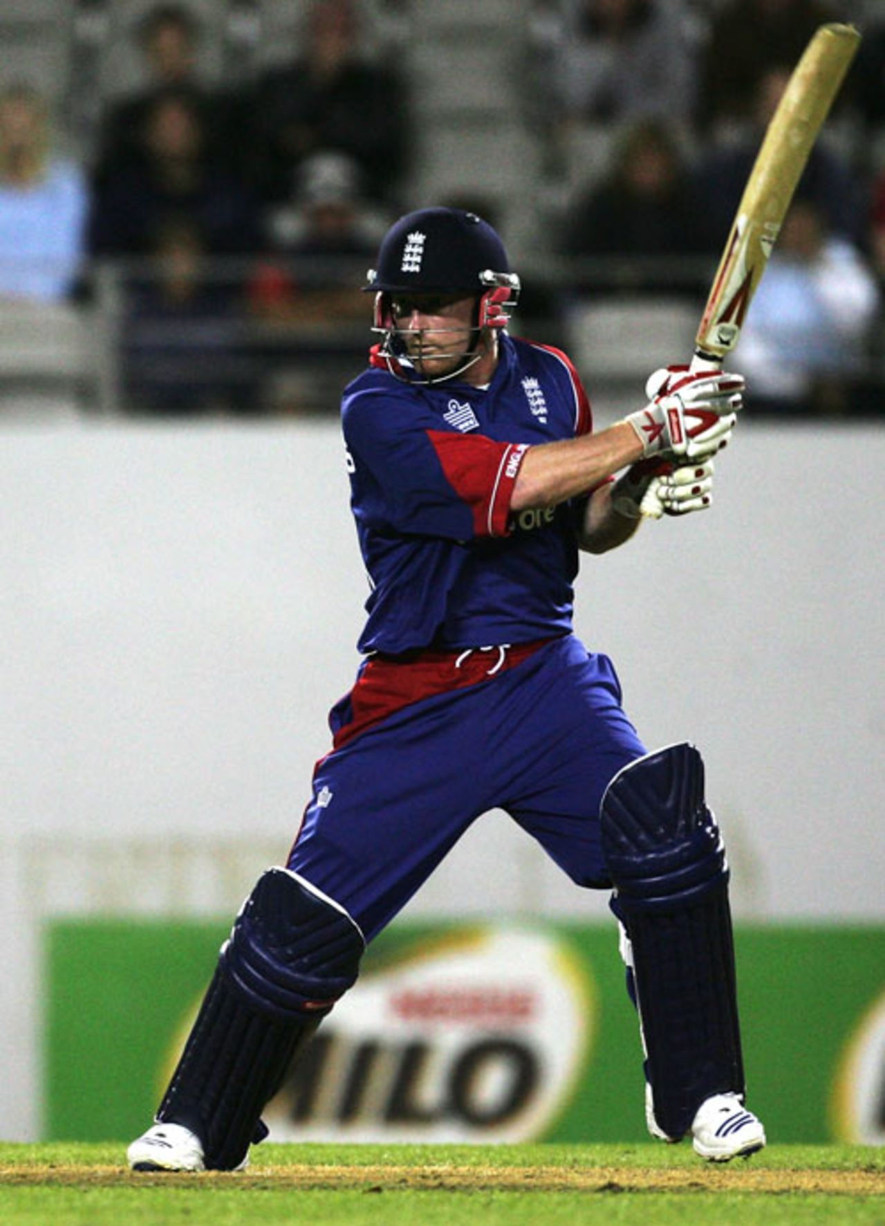 Paul Collingwood cuts behind square, New Zealand v England, 3rd ODI, Auckland, February 15, 2008