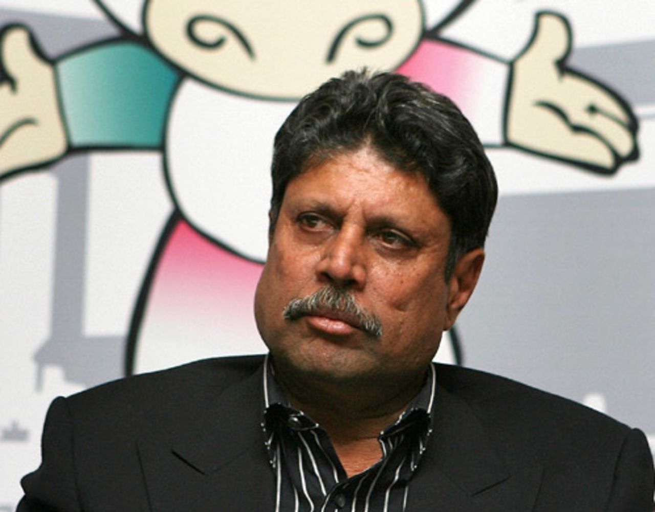 Kapil Dev at a press conference, New Delhi, February 14, 2008