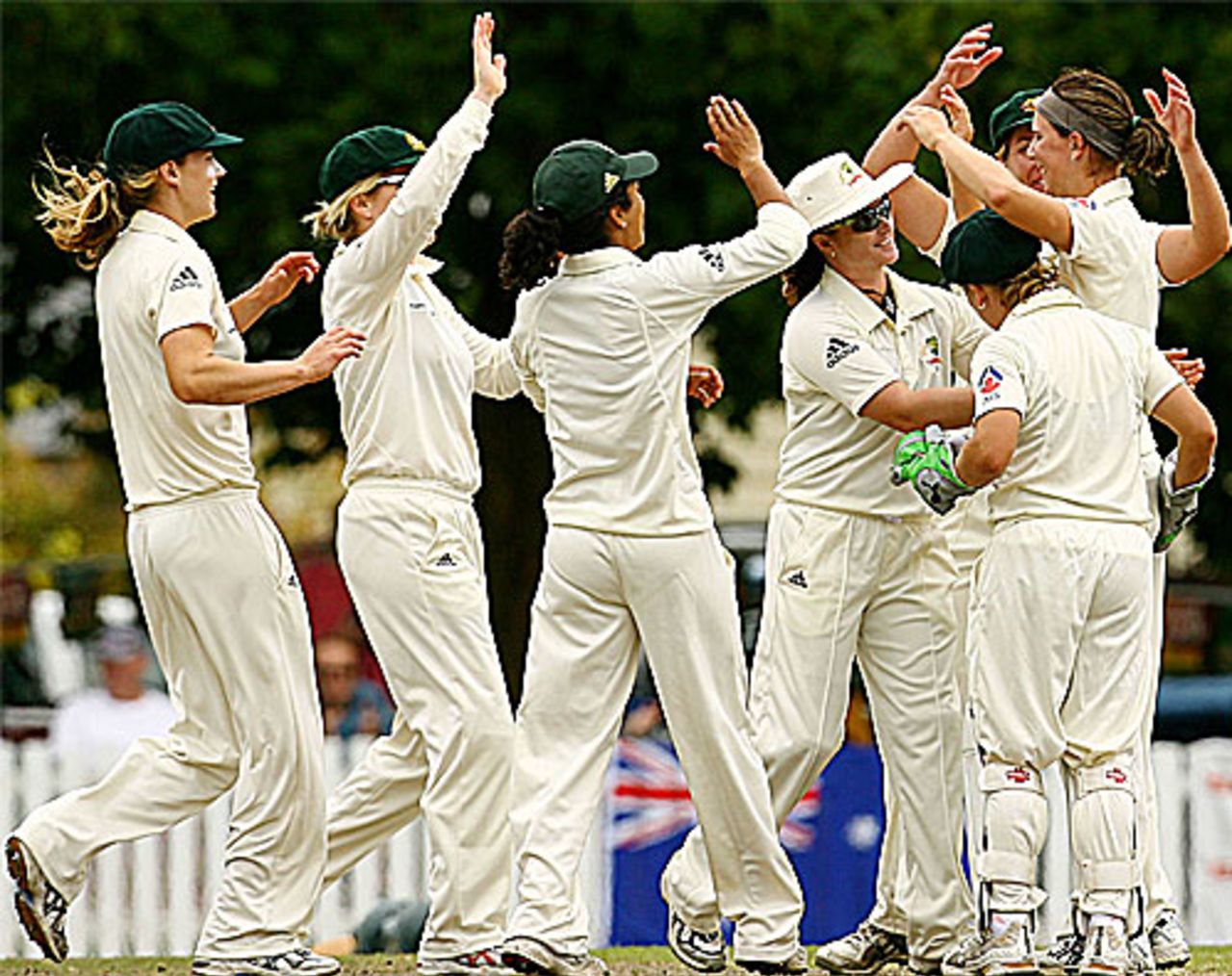 Emma Sampson was in the wickets on her Test debut, Australia v England, only Test, Bowral, 3rd day, February 17, 2008