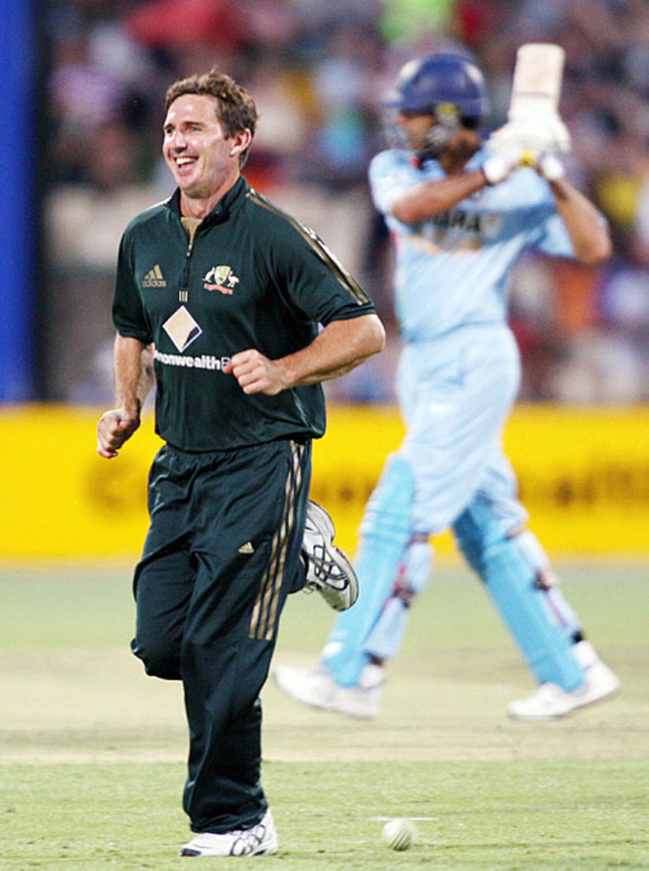 Brad Hogg had Yuvraj caught for 26, Australia v India, 7th match, CB Series, Adelaide, February 17, 2008