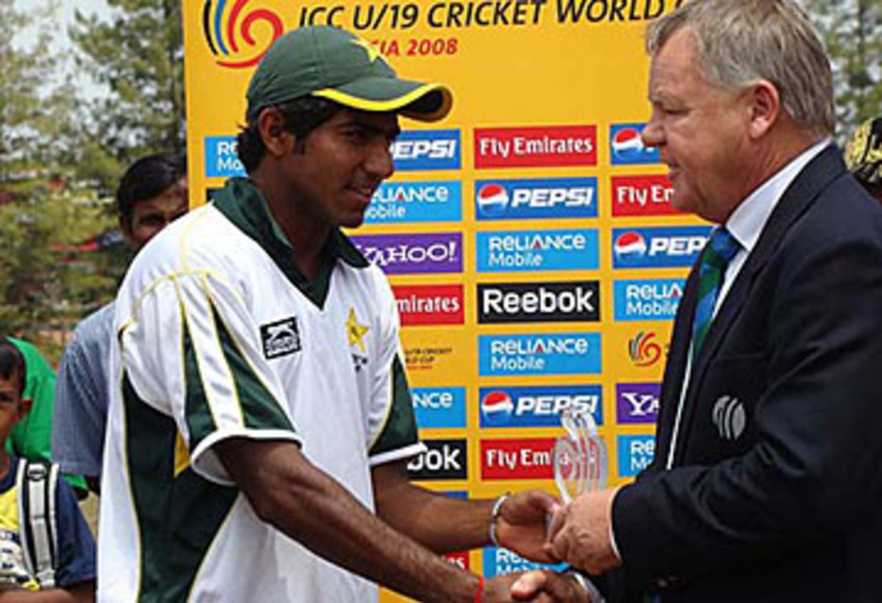 Adil Raza was the Man of the Match for his six wickets, Malaysia U-19s v Pakistan U-19s, Group D, Under-19 World Cup, Kuala Lumpur, February 17, 2008 