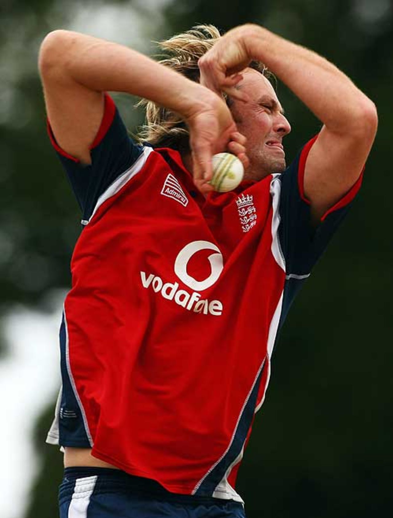 Graeme Swann bowls during practice at McLean Park, Napier, February 18, 2008 