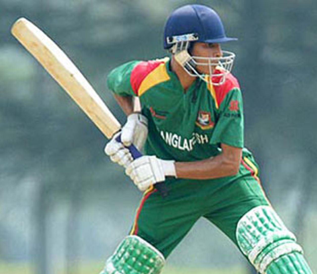 Nasir Hossain waits to play a ball, Bangladesh U-19s v Bermuda U-19s, Group D, Under-19 World Cup, Kuala Lumpur, February 18, 2008 




