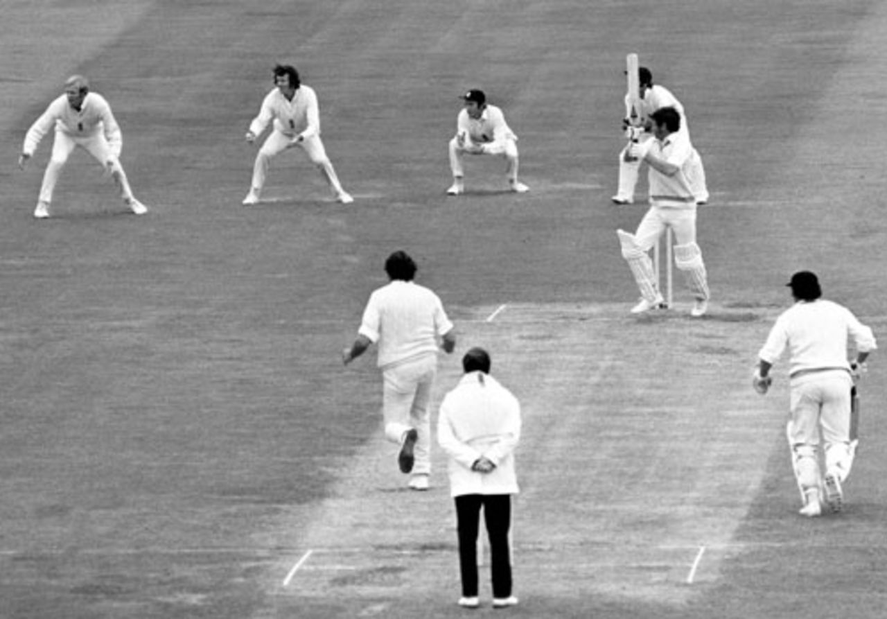Bev Congdon cuts a ball from Geoff Arnold, England v New Zealand, 1st Test, Trent Bridge, June 11, 1973 

