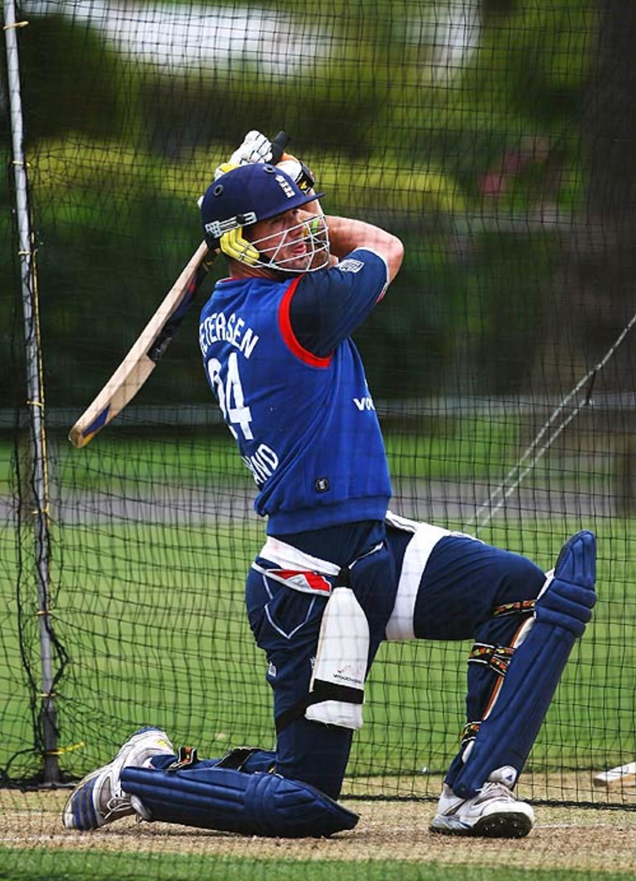 Kevin Pietersen in action during a net session, Napier, February 19, 2008