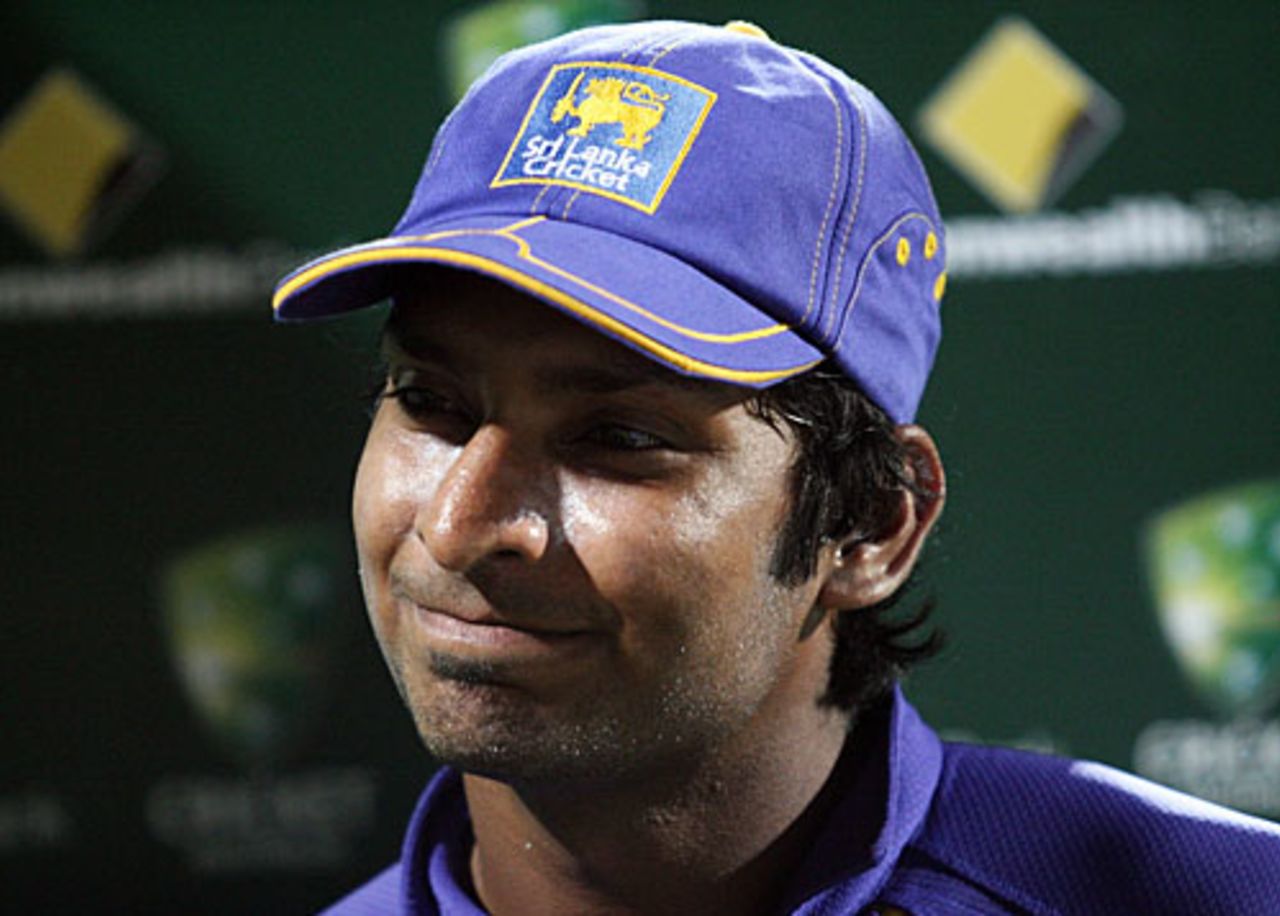 Kumar Sangakkara won the Man of the Match for his 128, India v Sri Lanka, 8th match, CB Series, Adelaide, February 19, 2008
