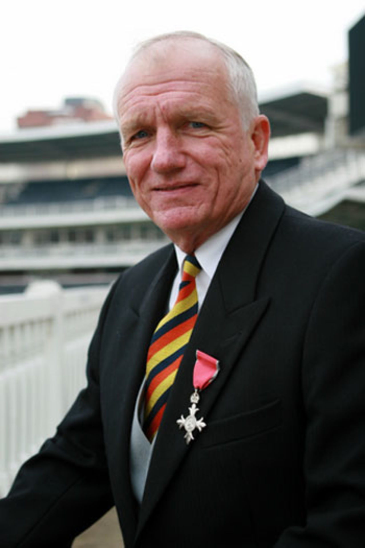 Clive Radley proudly displays his MBE, Lord's, February 19, 2008