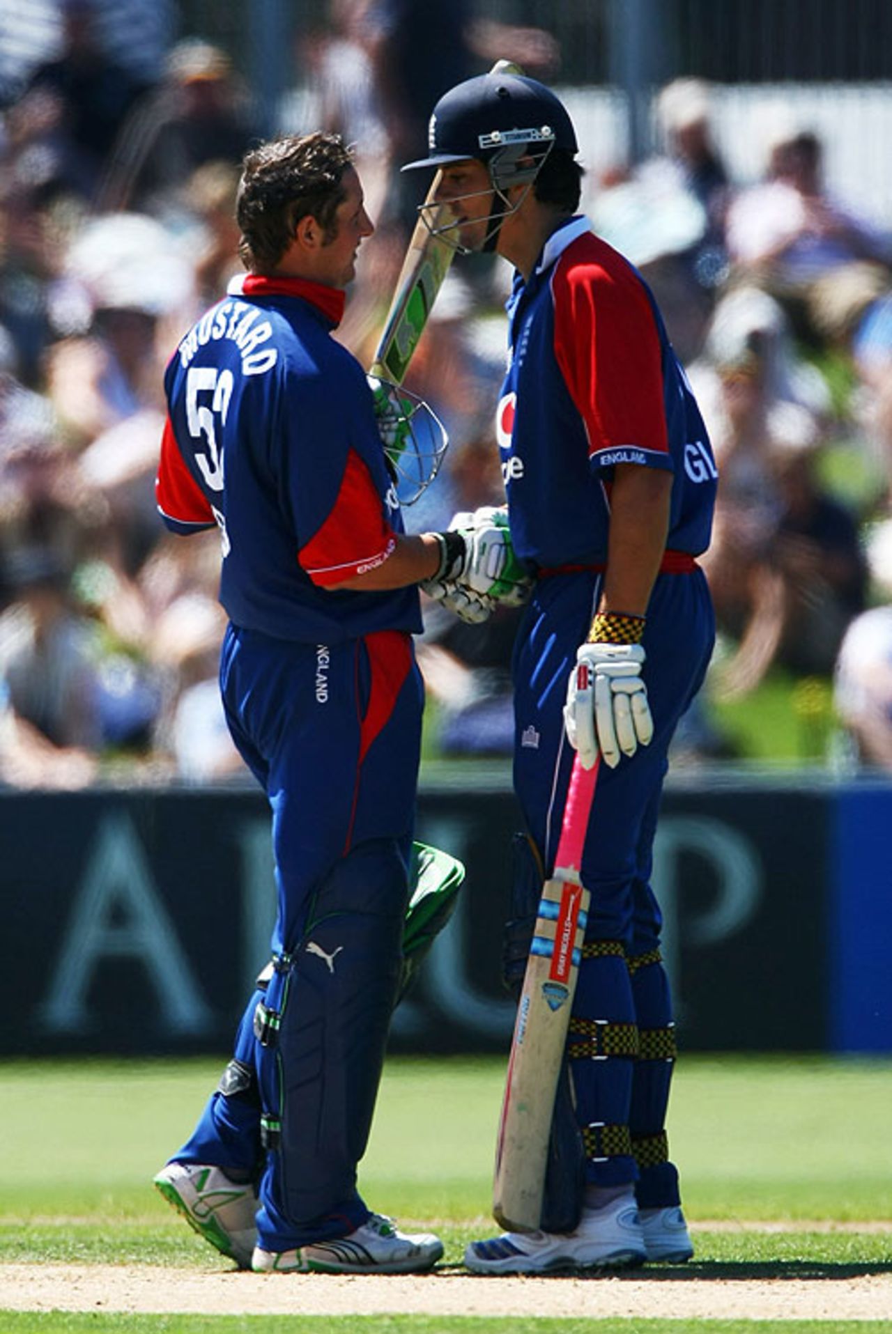 Phil Mustard and Alastair Cook added 158 for England's first wicket, New Zealand v England, 4th ODI, Napier, February 20, 2008