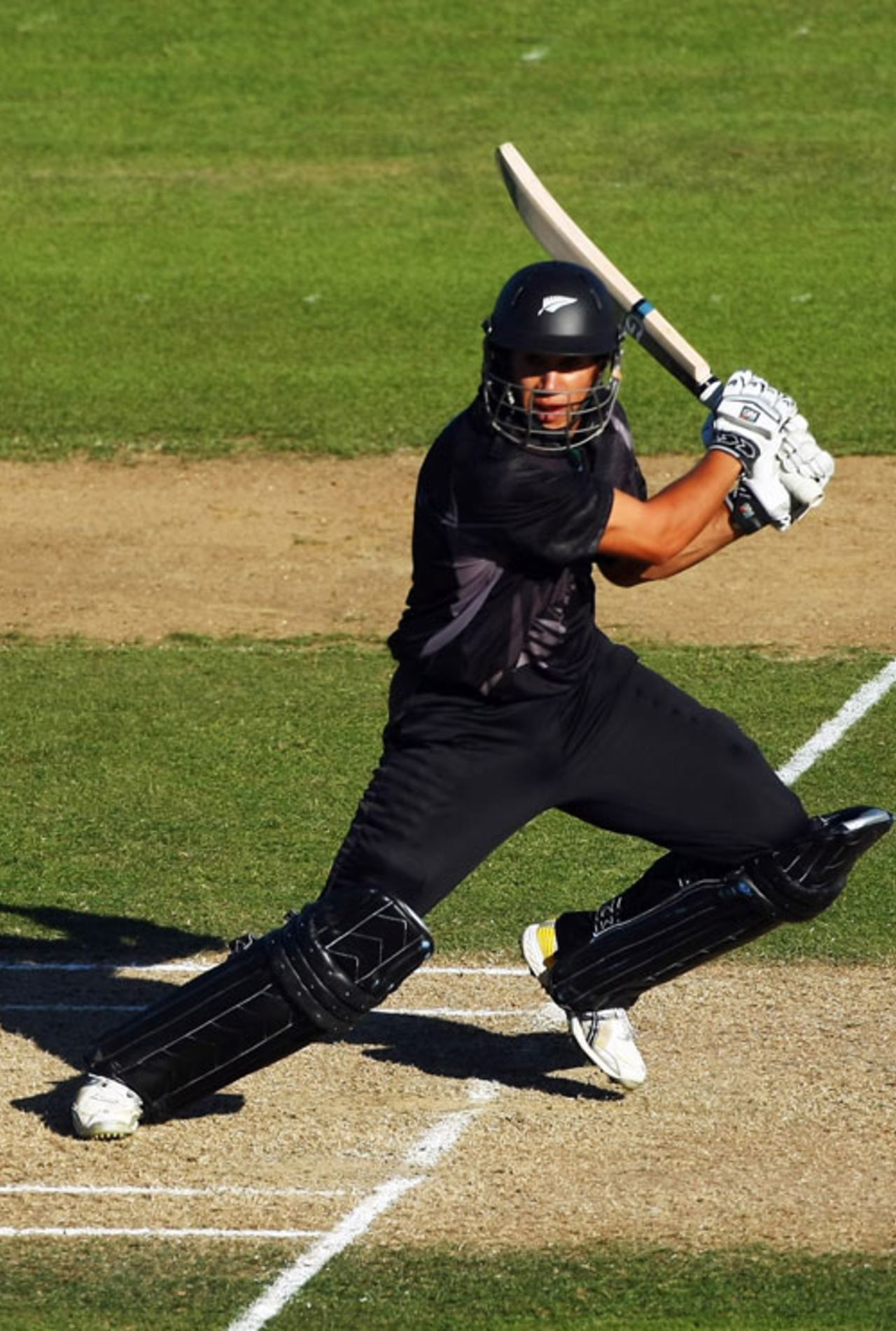 Ross Taylor cuts behind square, New Zealand v England, 4th ODI, Napier, February 20, 2008