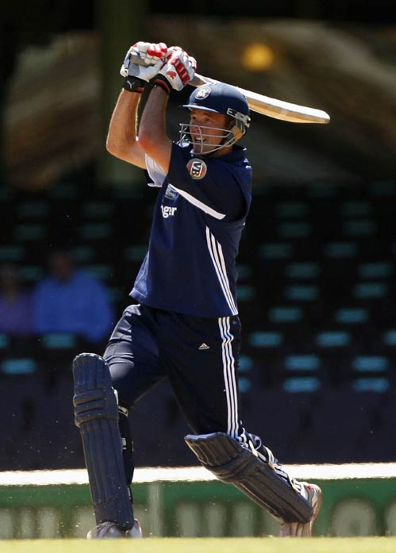 Rob Quiney gets on the front foot on his way to 62, New South Wales v Victoria, Sydney, February 20, 2008