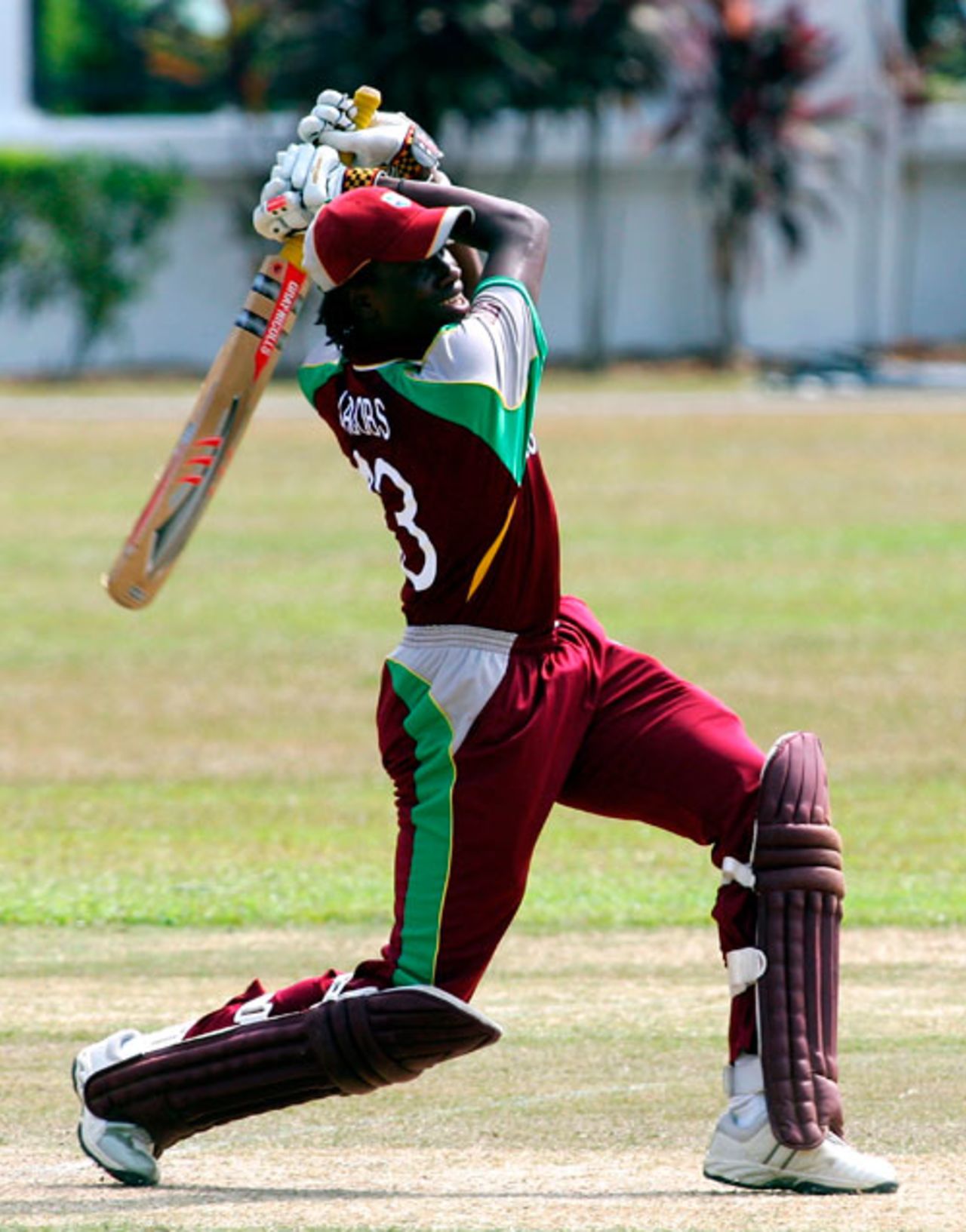 Steven Jacobs clatters one over the top, Papua New Guinea Under-19s v West Indies Under-19s, Under-19 World Cup, Kuala Lumpur, February 20, 2008