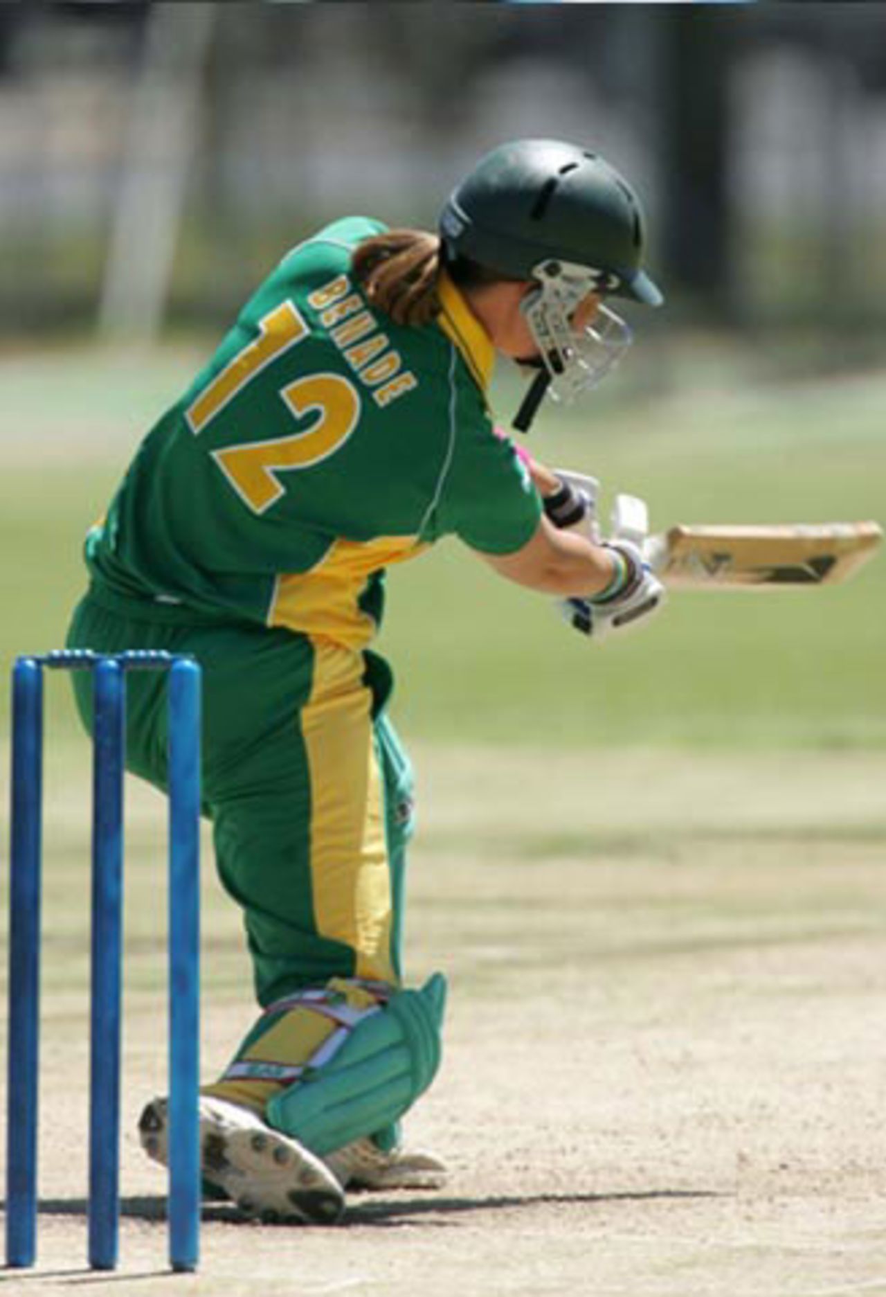 Susan Benade drives to the off side, Papua New Guinea v South Africa, ICC Women's World Cup Qualifier, Stellenbosch, February 19, 2008