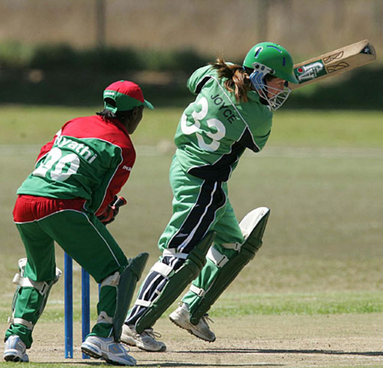 Isobel Joyce drives on her way to 70, Ireland v Zimbabwe, ICC Women's World Cup Qualifier, Stellenbosch, February 21, 2008