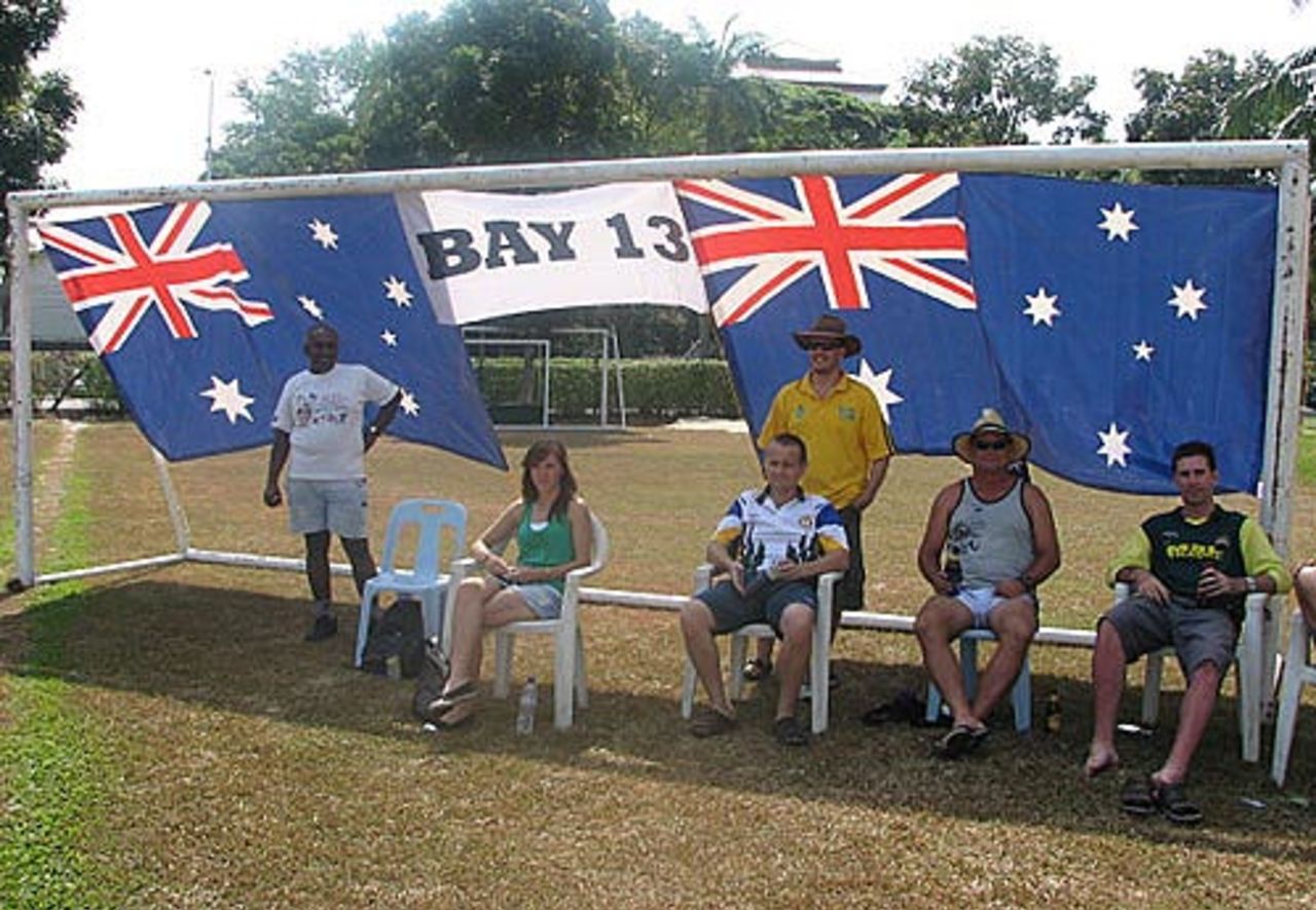 Members of Australia's Air Force Base and their families watch the cricket, 
Australia Under-19s v Sri Lanka Under-19s, Under-19 World Cup, Penang, February 22, 2008 
