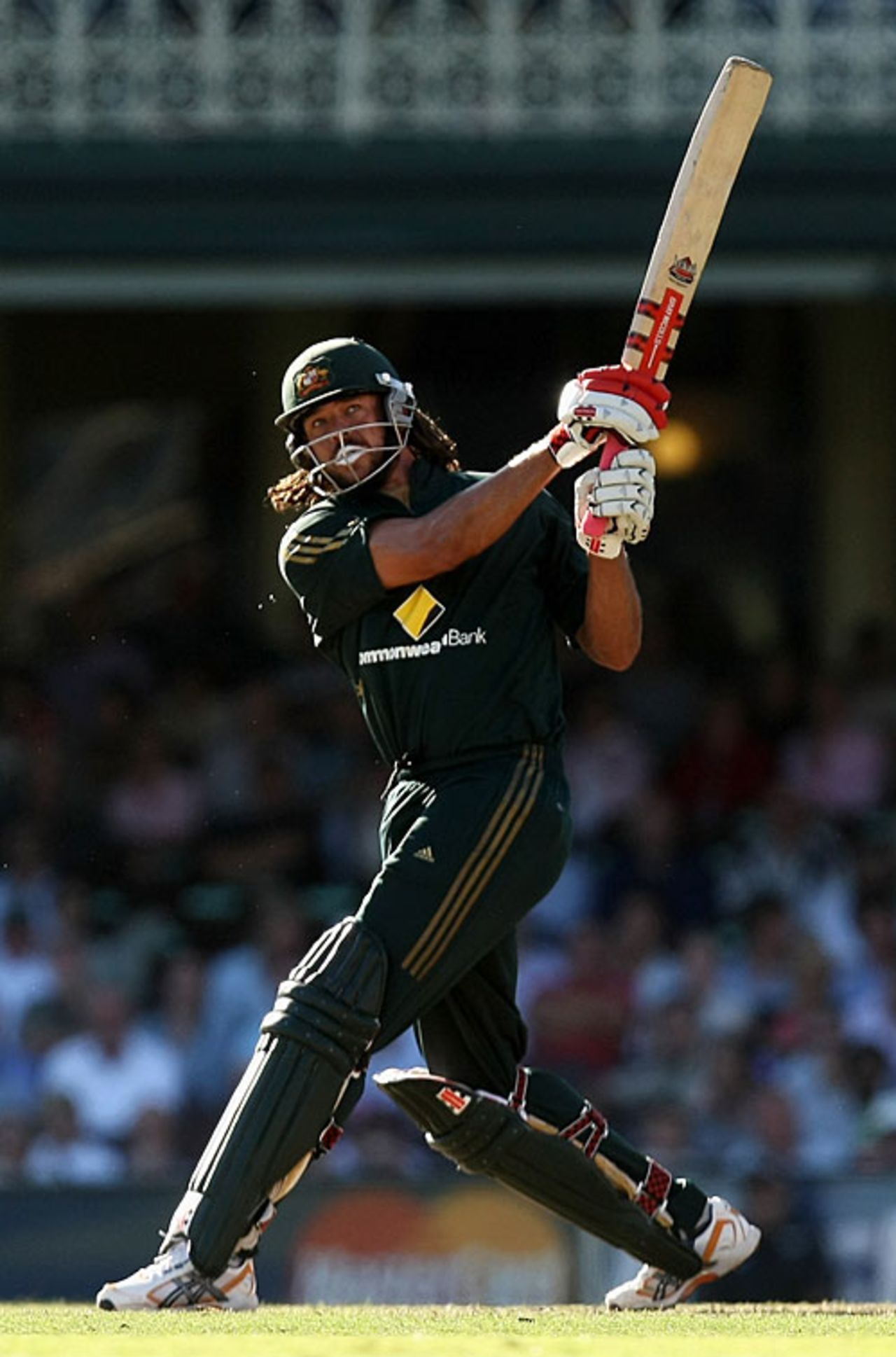 Andrew Symonds brings up his fifty with a six, Australia v India, 10th ODI, CB Series, Sydney, February 24, 2008