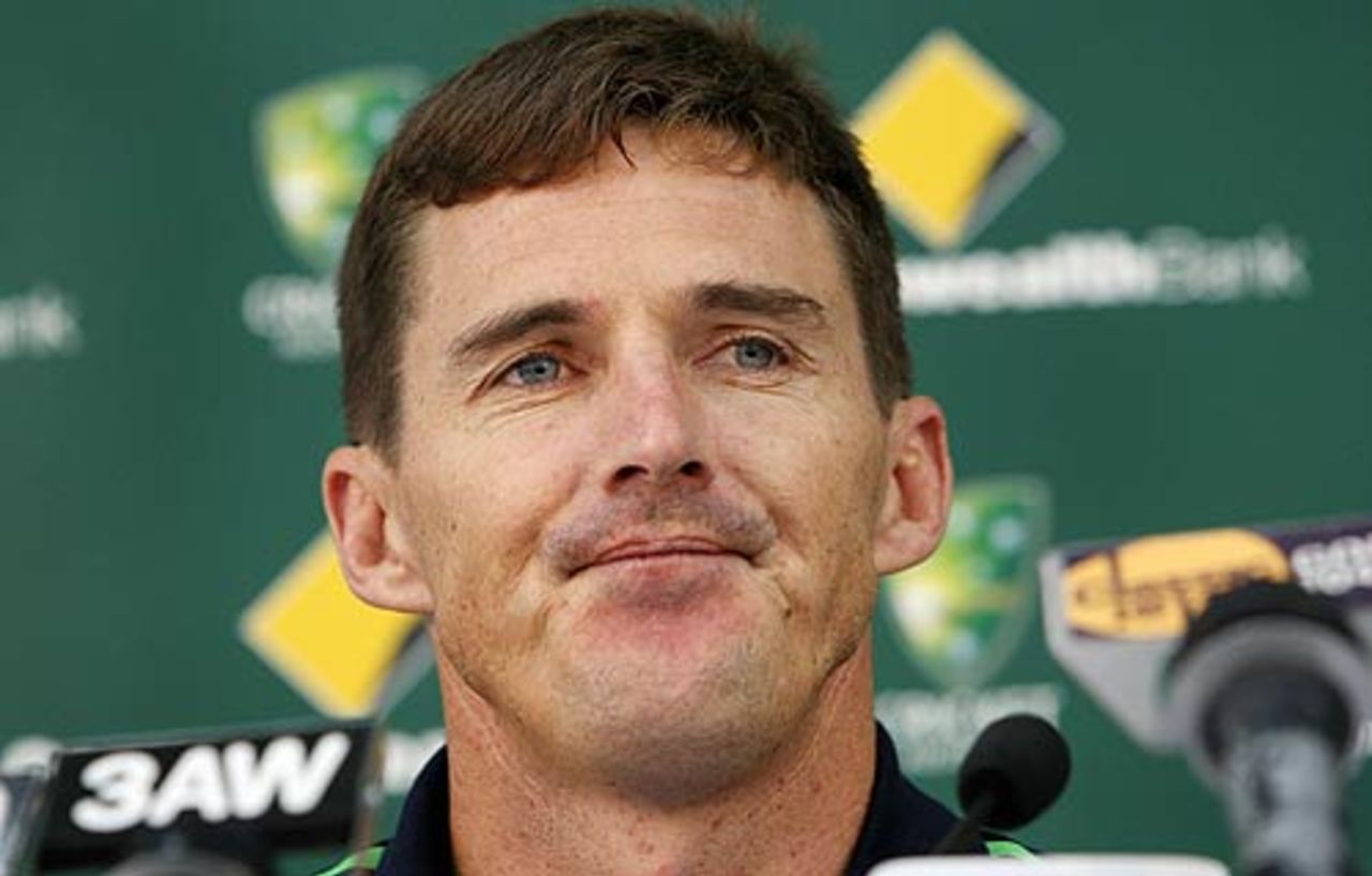 Brad Hogg announces his retirement from international cricket, Melbourne, February 27, 2008