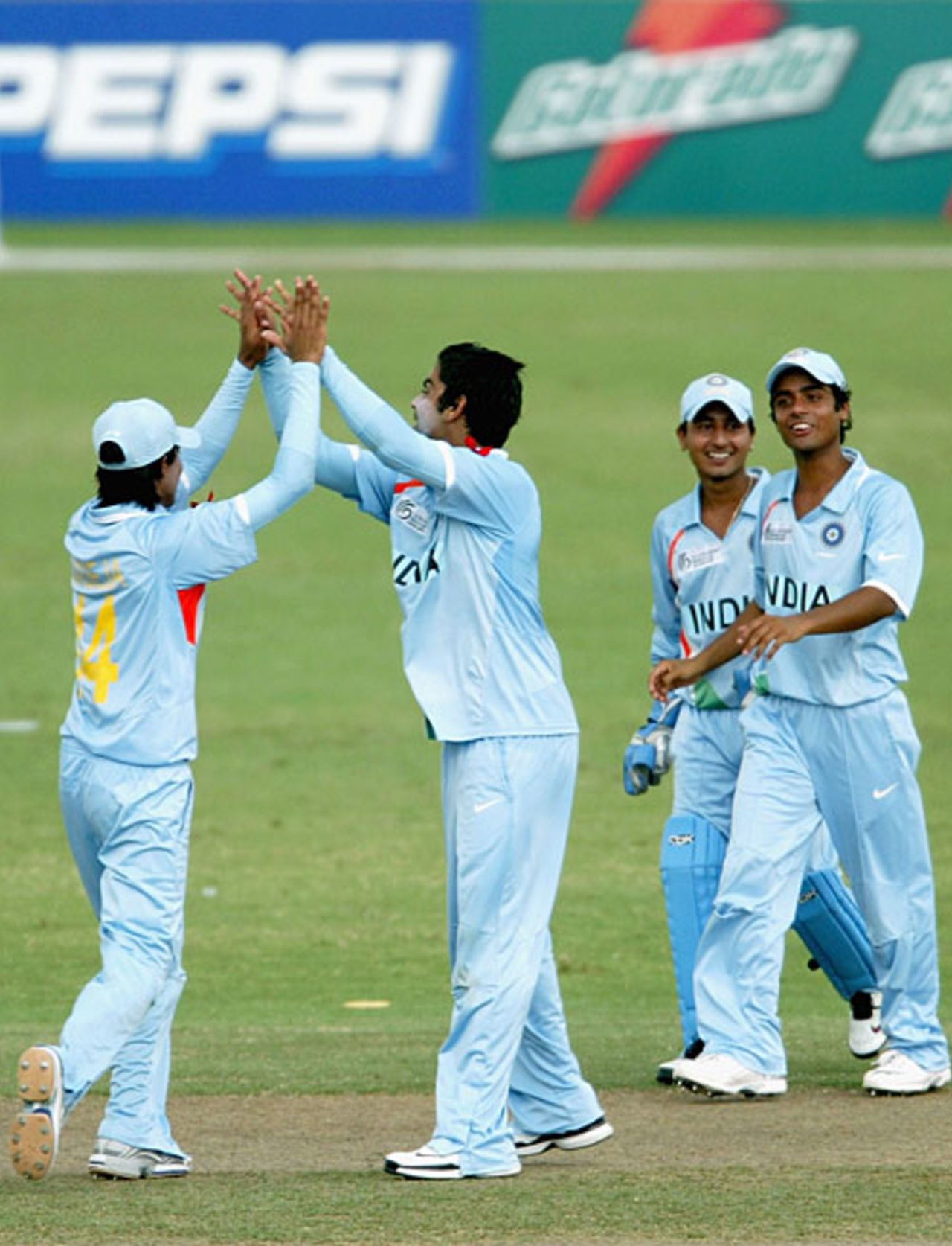 Virat Kohli celebrates after picking up a New Zealand wicket, India U-19 v New Zealand U-19, Under-19 World Cup, Kuala Lumpur, February 27, 2008