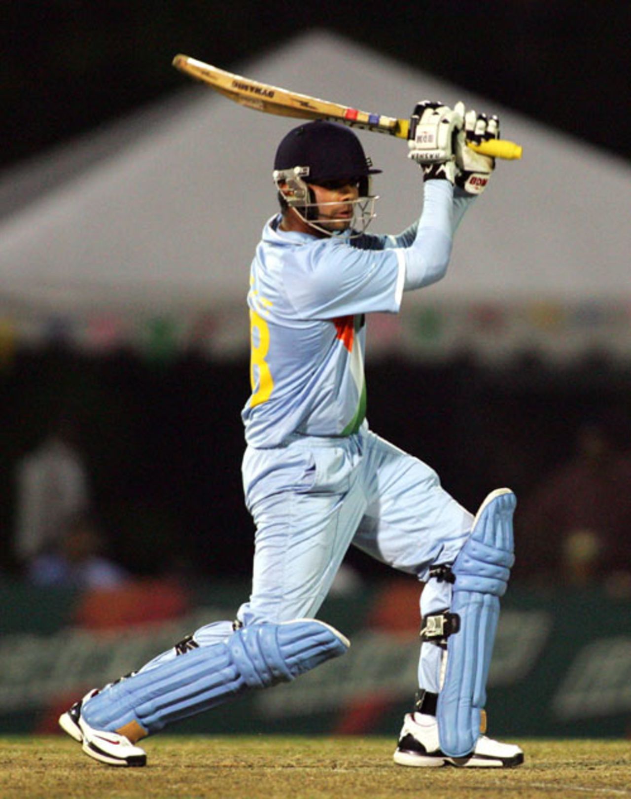 Virat Kohli drives on his way to 41, India U-19 v New Zealand U-19, Under-19 World Cup, Kuala Lumpur, February 27, 2008