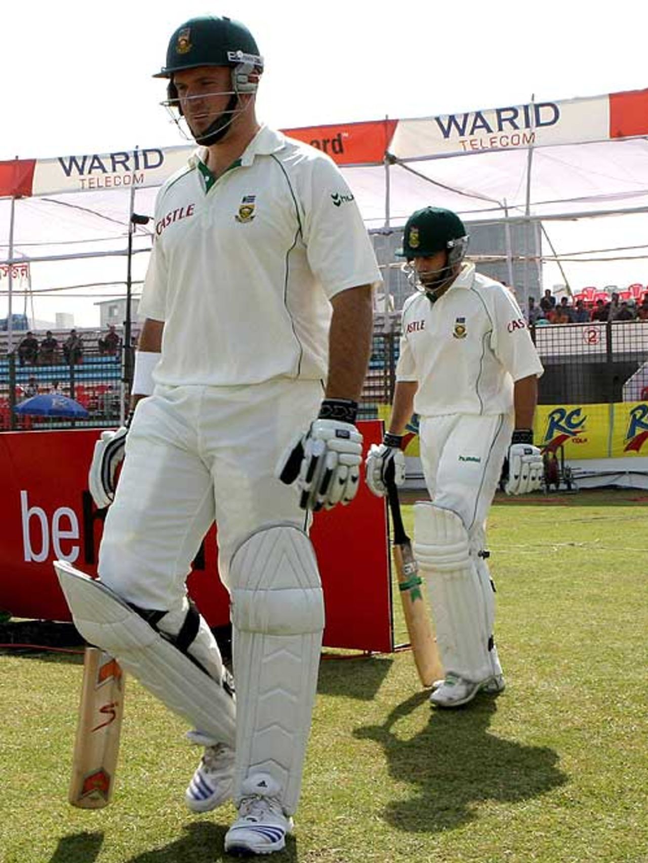 South Africa's openers walk out in Chittagong, Bangladesh v South Africa, 2nd Test, Chittagong, 1st day, February 29, 2008