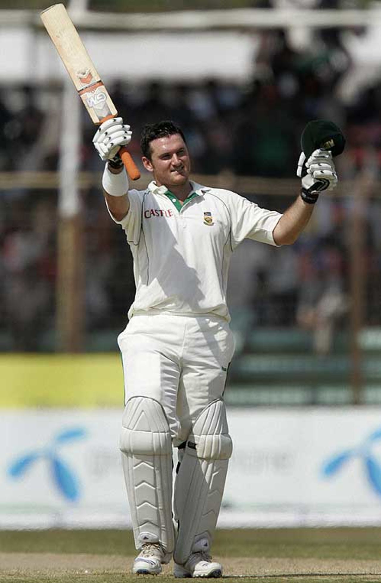 Graeme Smith eased to a 14th Test hundred, Bangladesh v South Africa, 2nd Test, Chittagong, 1st day, February 29, 2008