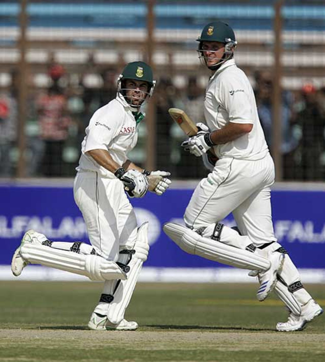 Neil McKenzie and Graeme Smith during their mammoth stand, Bangladesh v South Africa, 2nd Test, Chittagong, 1st day, February 29, 2008