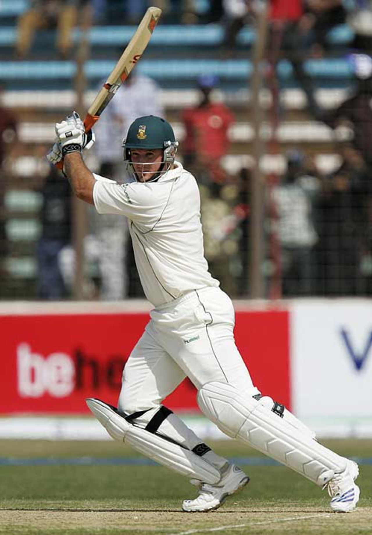 Graeme Smith flays another boundary, Bangladesh v South Africa, 2nd Test, Chittagong, 1st day, February 29, 2008