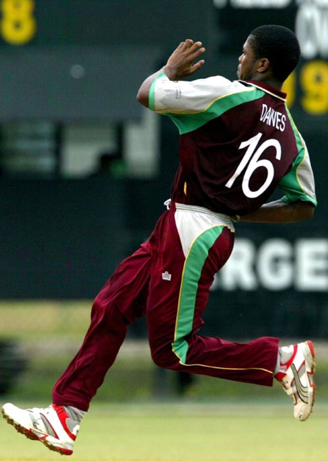 Jason Dawes runs in to bowl against Nepal, Nepal v West Indies, plate final, Under-19 World Cup, Kuala Lumpur, March 1, 2008 