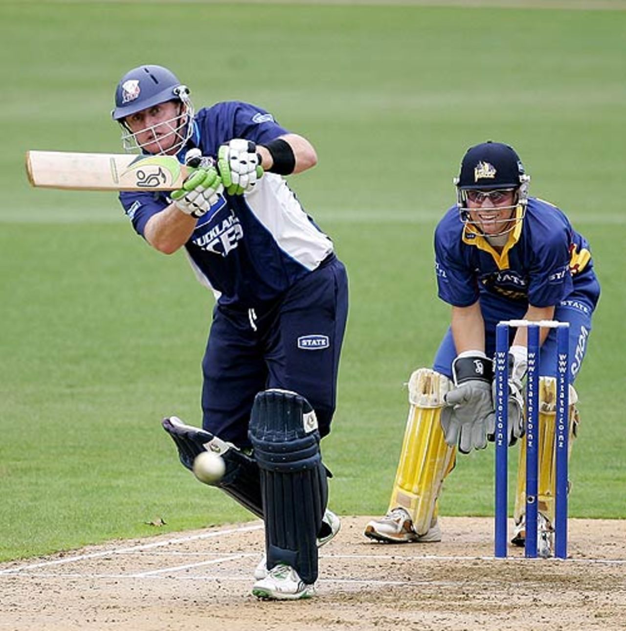 Scott Styris drives on his way to 68, Auckland v Otago, State Shield final, Auckland, March 2, 2008