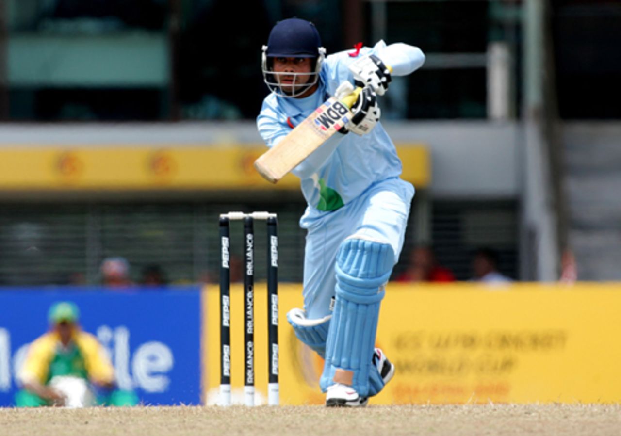Virat Kohli guides the ball through the off side, India v South Africa, Under-19 World Cup final, Kuala Lumpur, March 2, 2008 


