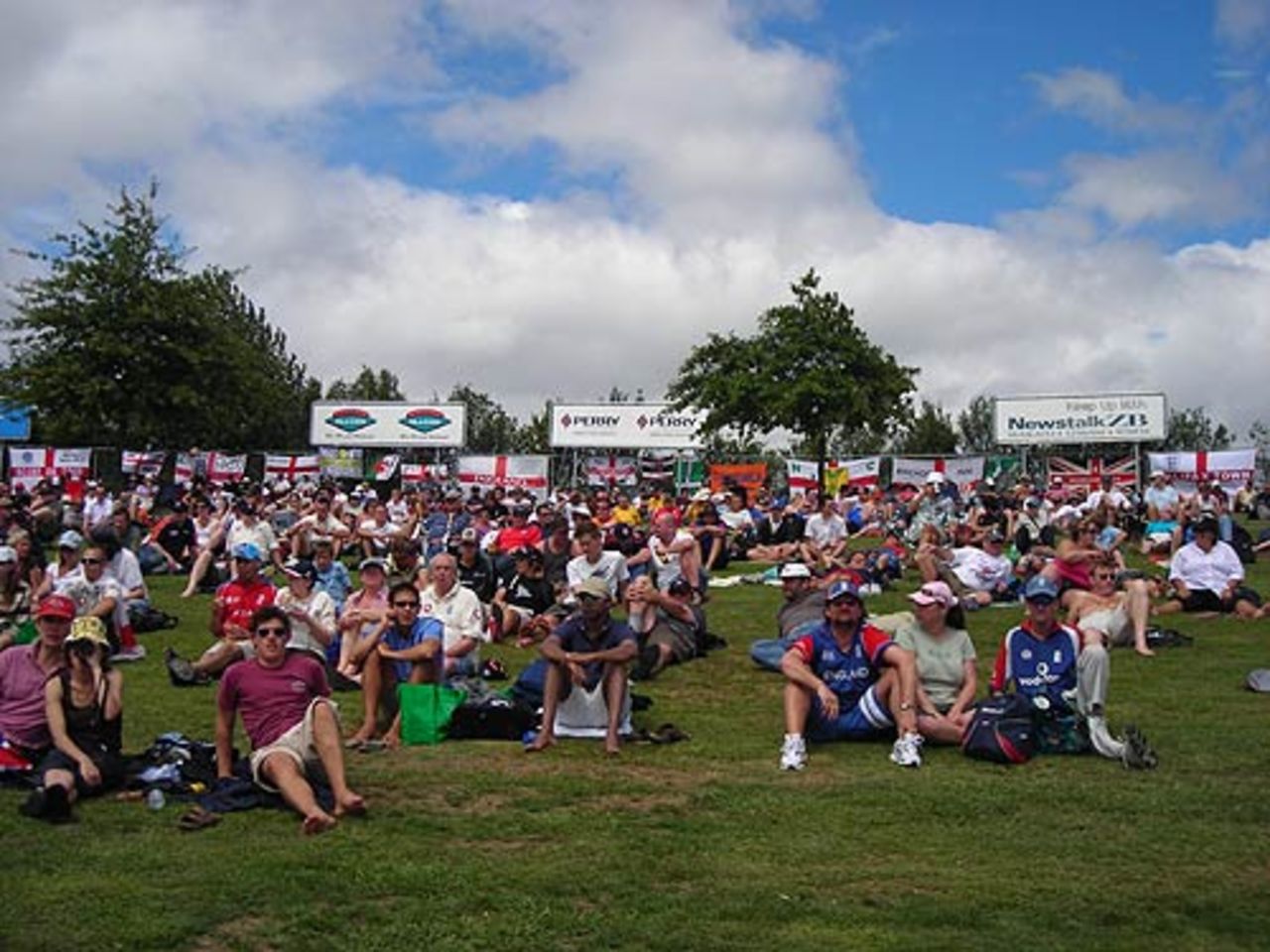 Spectators enjoy the opening day of the Test series, New Zealand v England, 1st Test, Hamilton, March 5, 2008