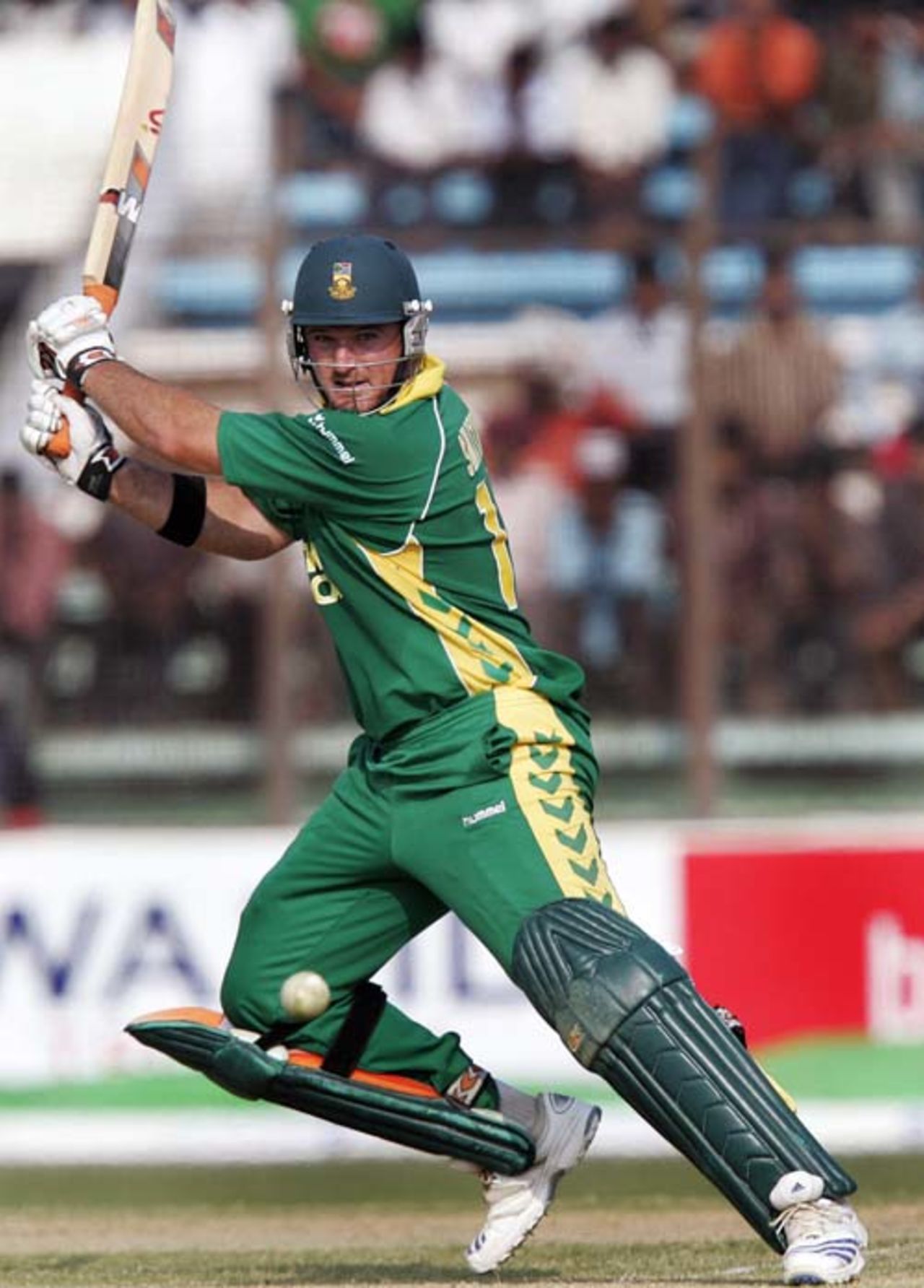Graeme Smith cuts the ball during his 82-ball 70, Bangladesh Cricket Board XI v South Africans, one-day tour match, Chittagong, March 7, 2008 