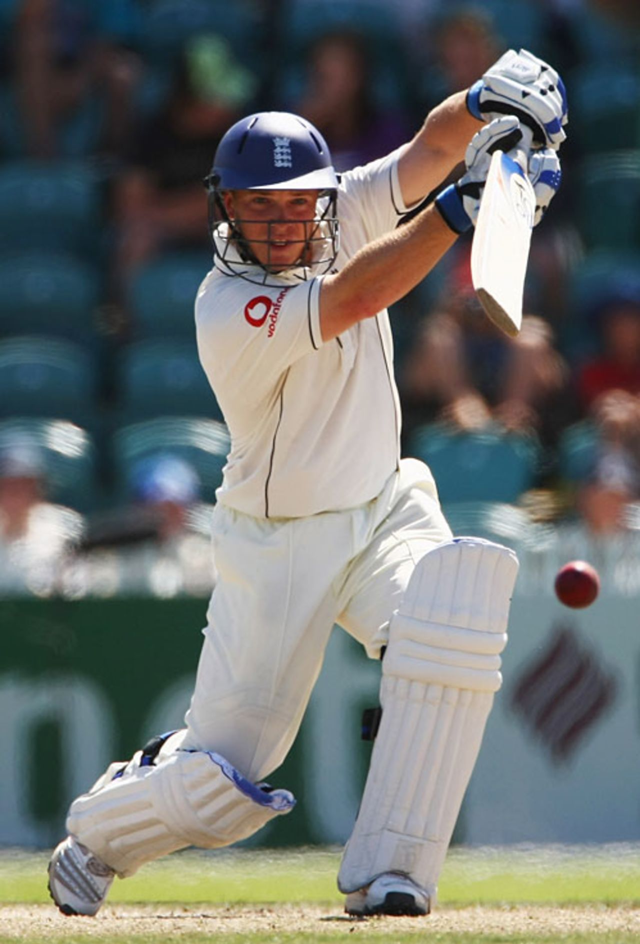 Tim Ambrose drives on his way to his maiden fifty, New Zealand v England, 1st Test, Hamilton, March 7, 2008