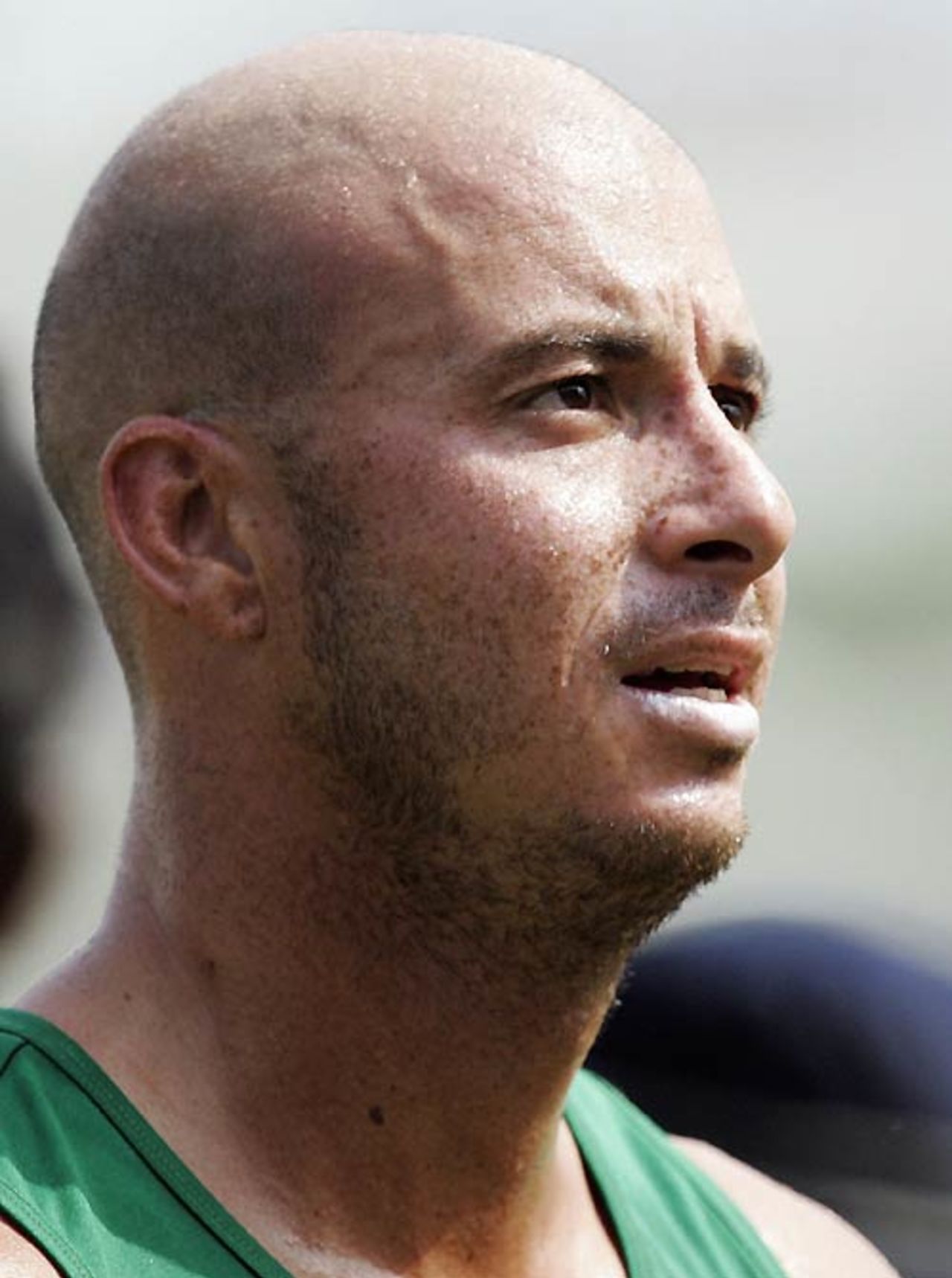 Herschelle Gibbs looks on during a training session ahead of the first one-dayer, Chittagong, March 8, 2008