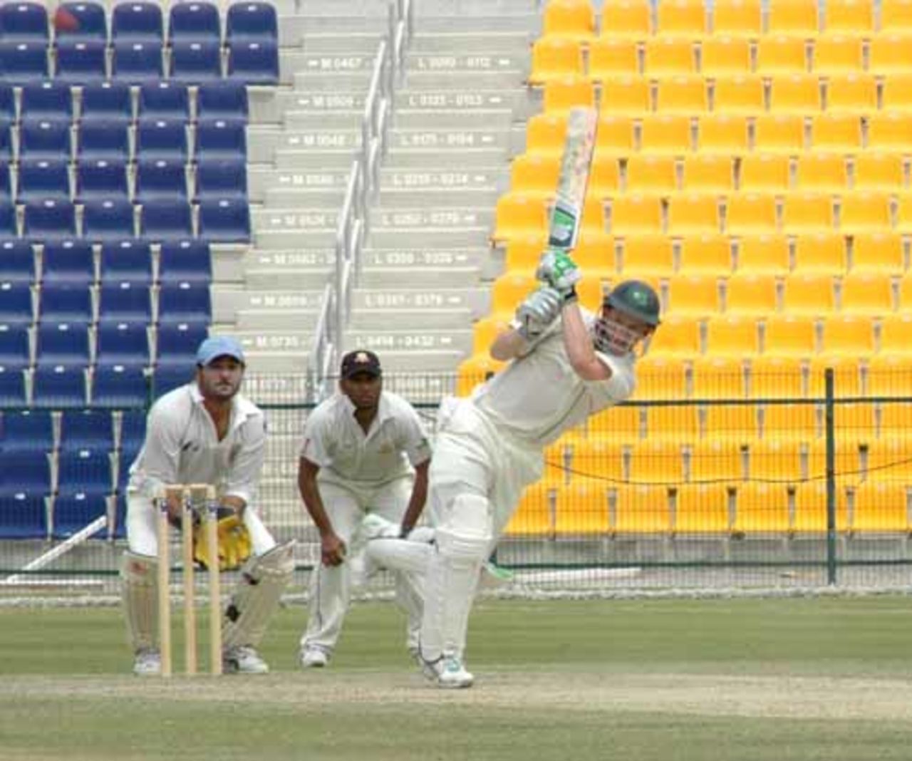 Niall O'Brien whips one over the on side during his 174, UAE v Ireland, Intercontinental Cup, 3rd day, Abu Dhabi, March 8, 2008 
