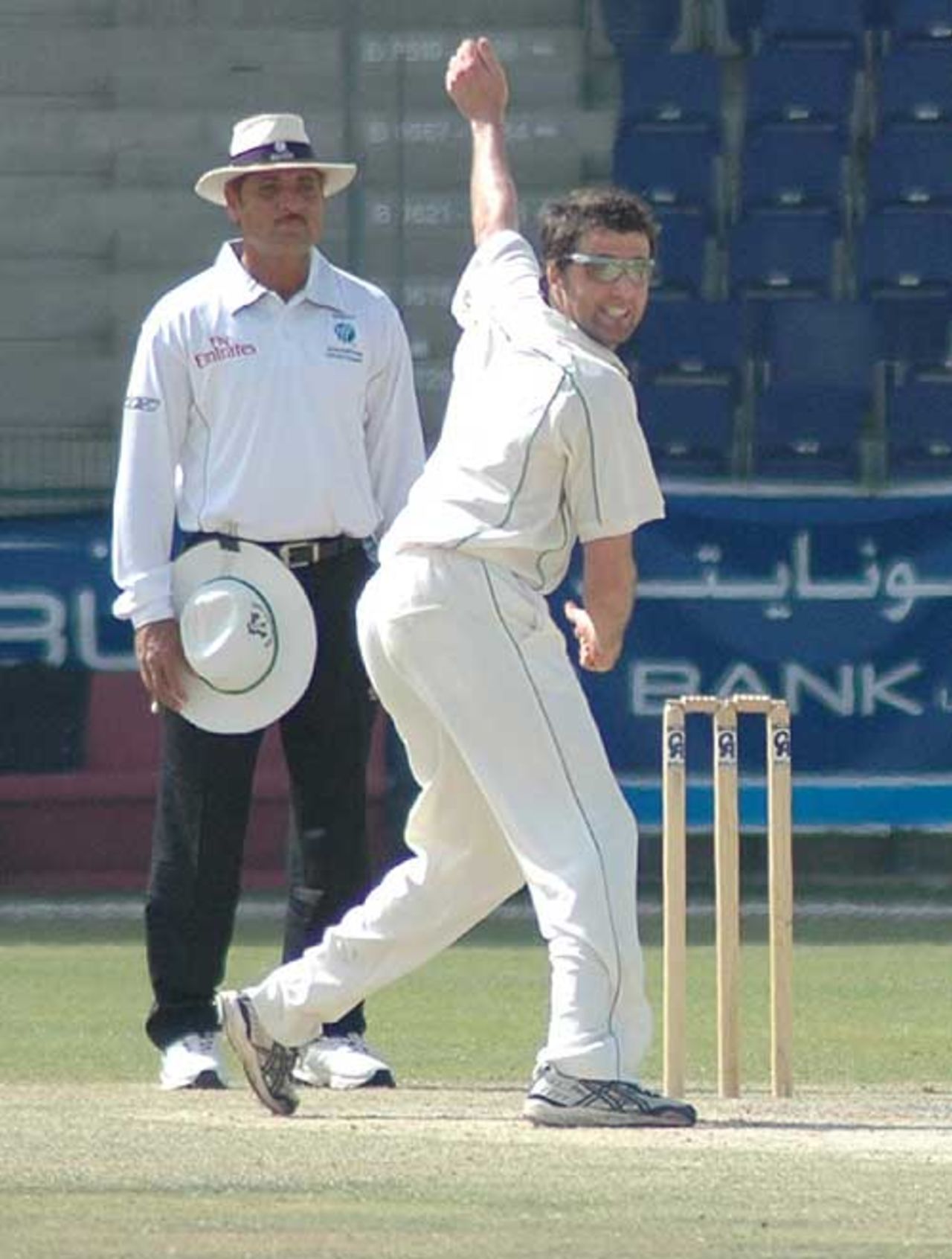 Kyle McCallan picked up 3 for 104, UAE v Ireland, Intercontinental Cup, 4th day, Abu Dhabi, March 9, 2008 
