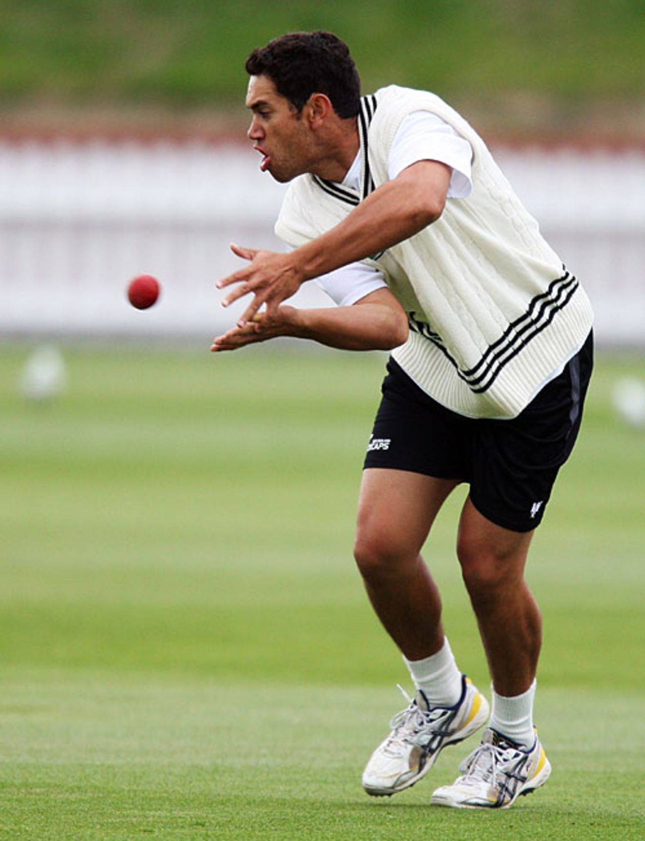 Ross Taylor takes catches at the Basin Reserve, Wellington, March 11, 2008