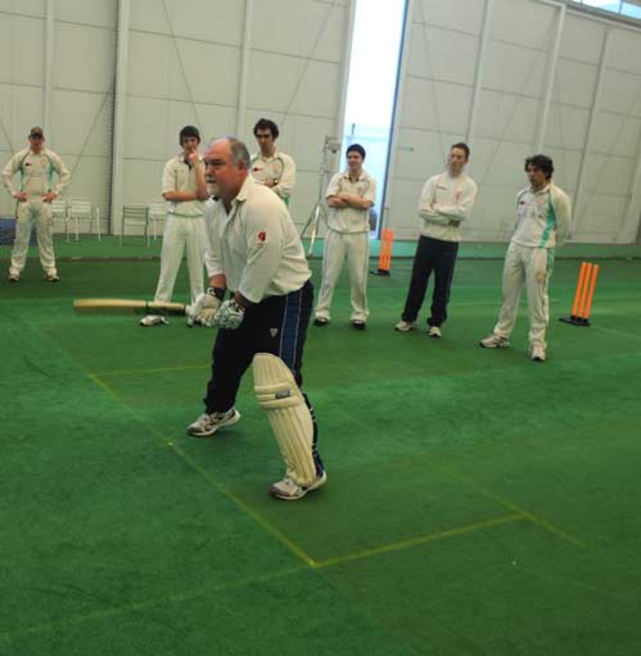 Mike Gatting at the MCC UCCE Training Day Indoor School, Lord's