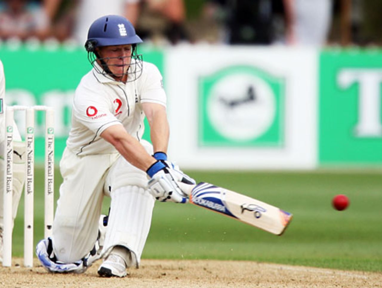 Tim Ambrose plays the sweep shot, New Zealand v England, 2nd Test, Wellington, March 13, 2008
